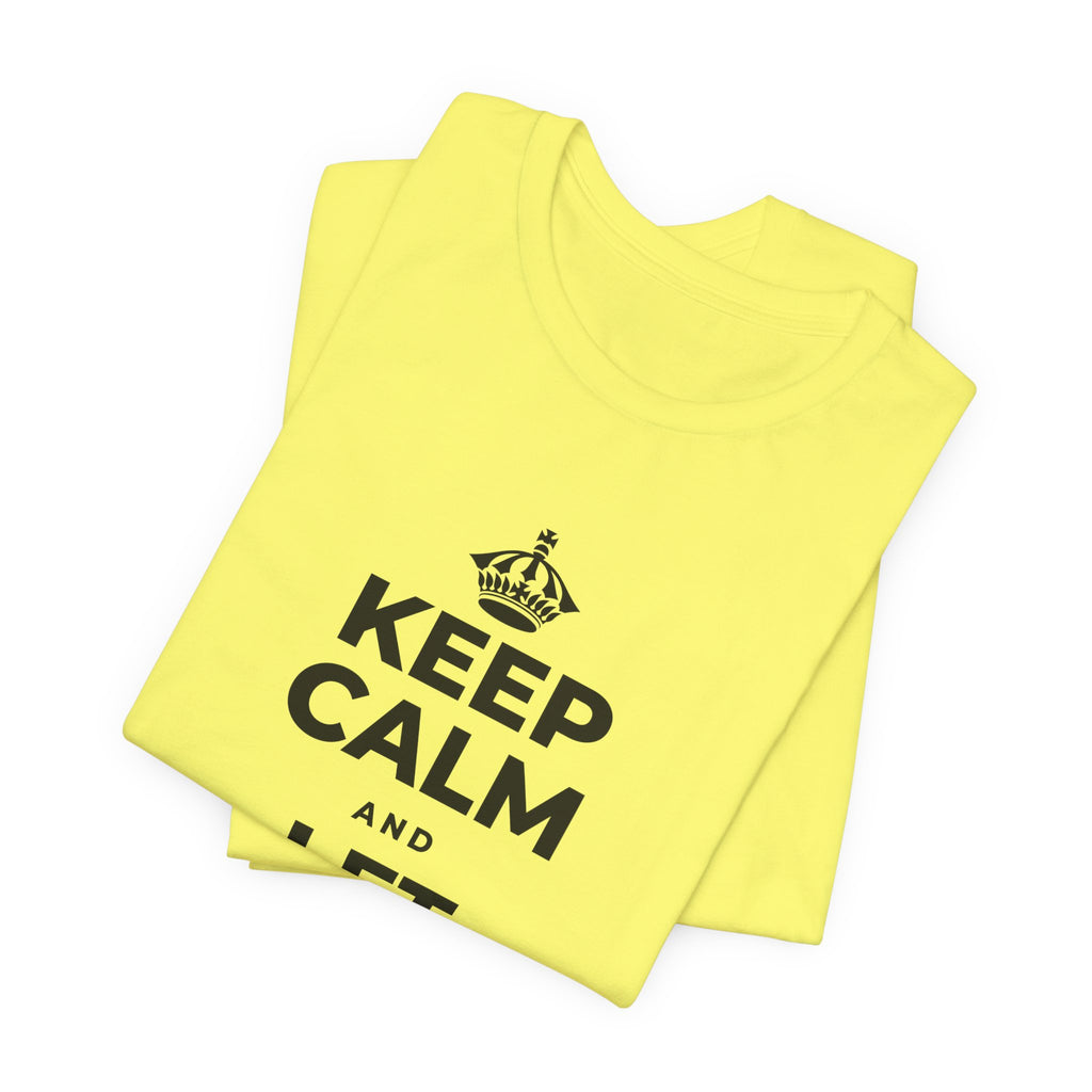 KEEP CALM AND LET YOURSELF ENJOY IT T-Shirt (Soft Cream–Heather Mauve)