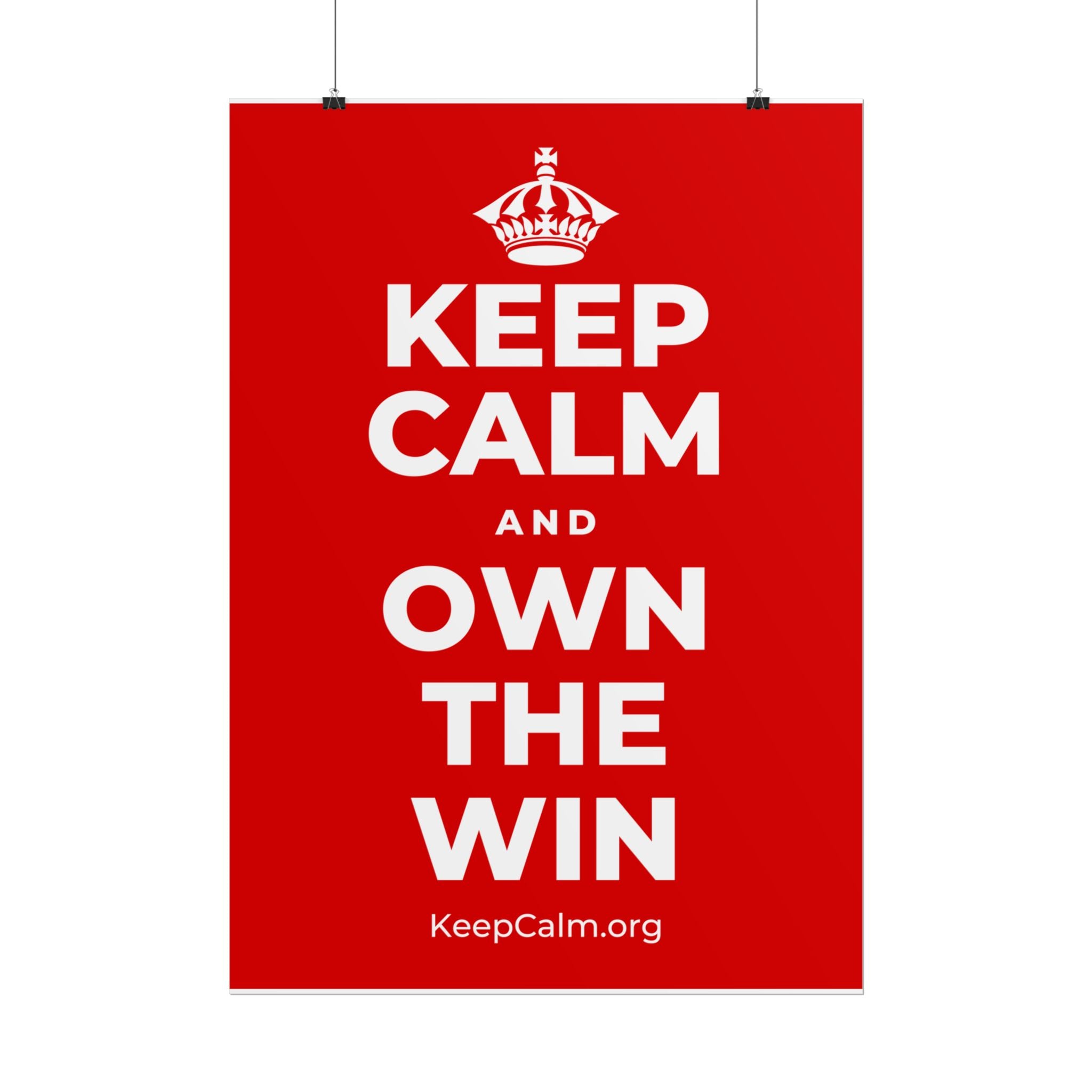 KEEP CALM AND OWN THE WIN Poster