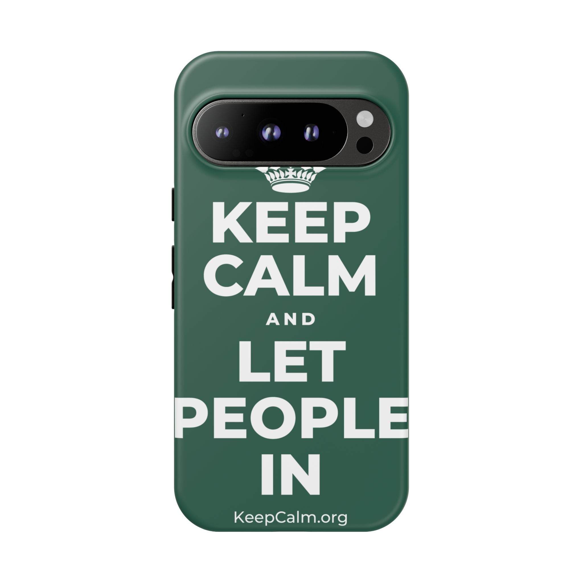 KEEP CALM AND LET PEOPLE IN Phone Case