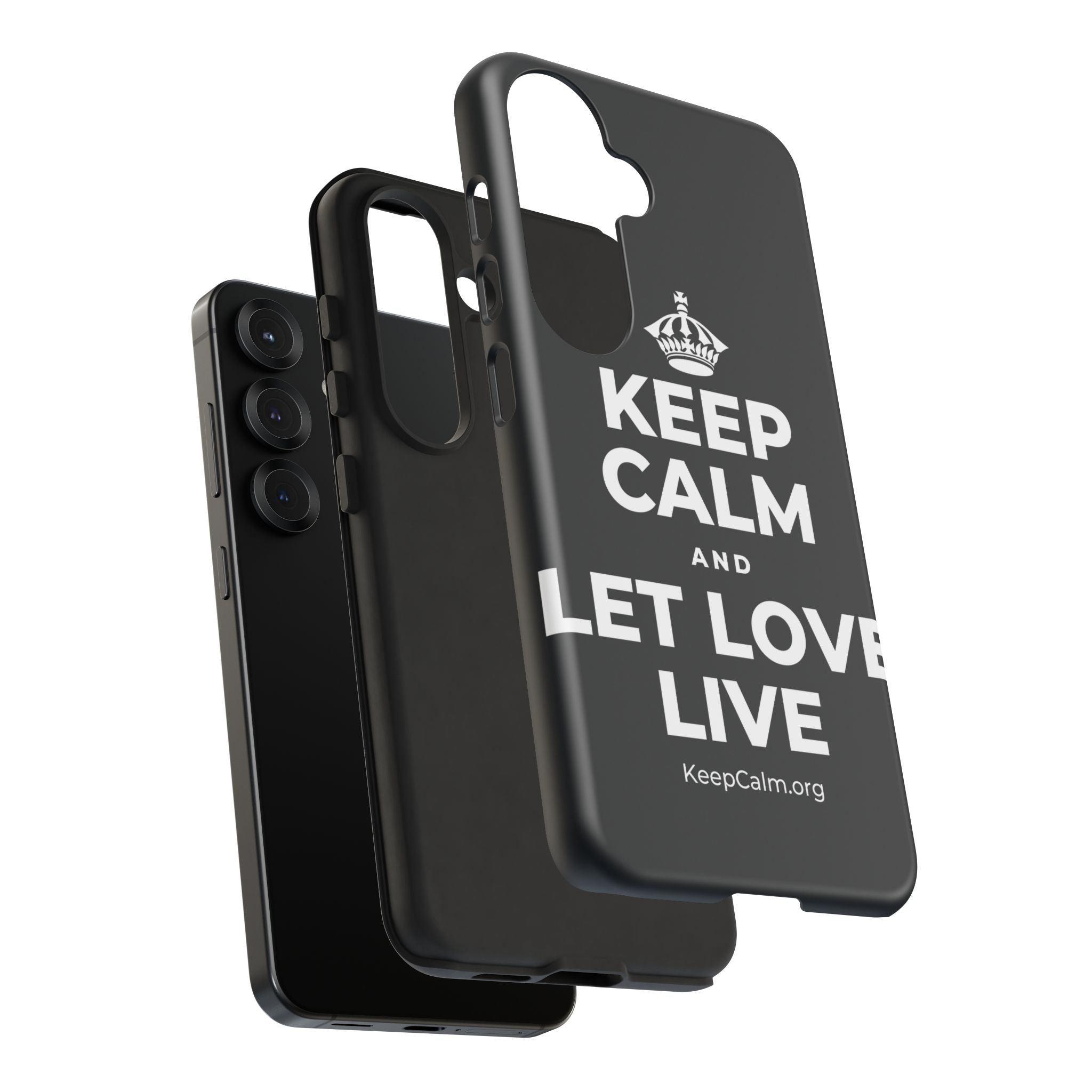 KEEP CALM AND LET LOVE LIVE Phone Case (Dark)