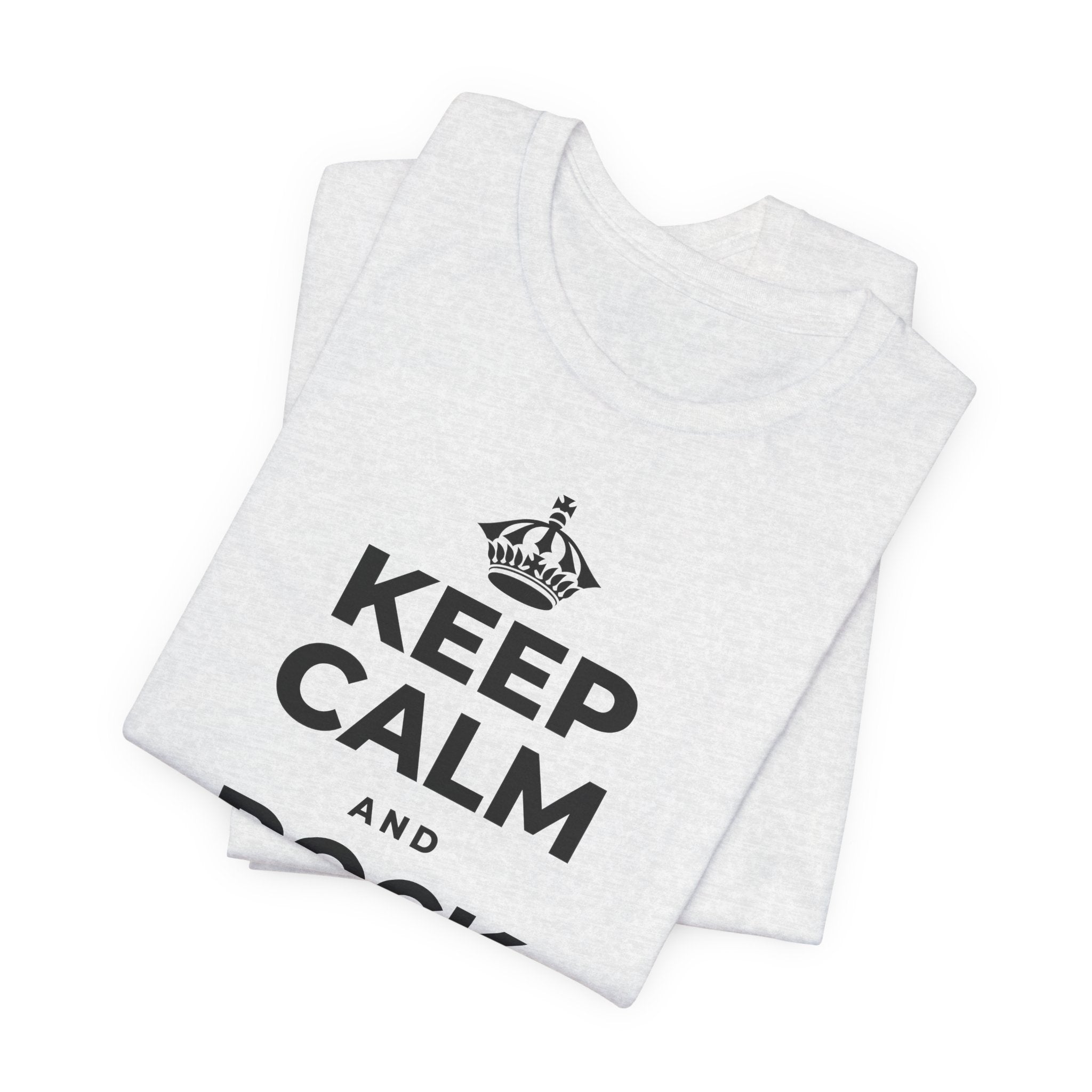 KEEP CALM AND ROCK THAT SMILE T-Shirt (Soft Cream–Heather Mauve)