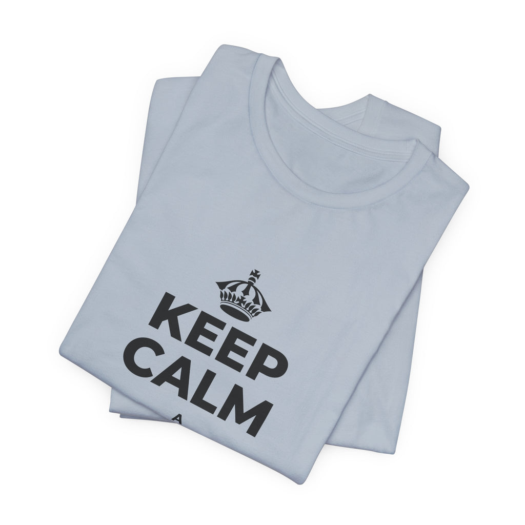 KEEP CALM A E ʻAE IĀ ʻOE E PUA T-Shirt (White–Asphalt)