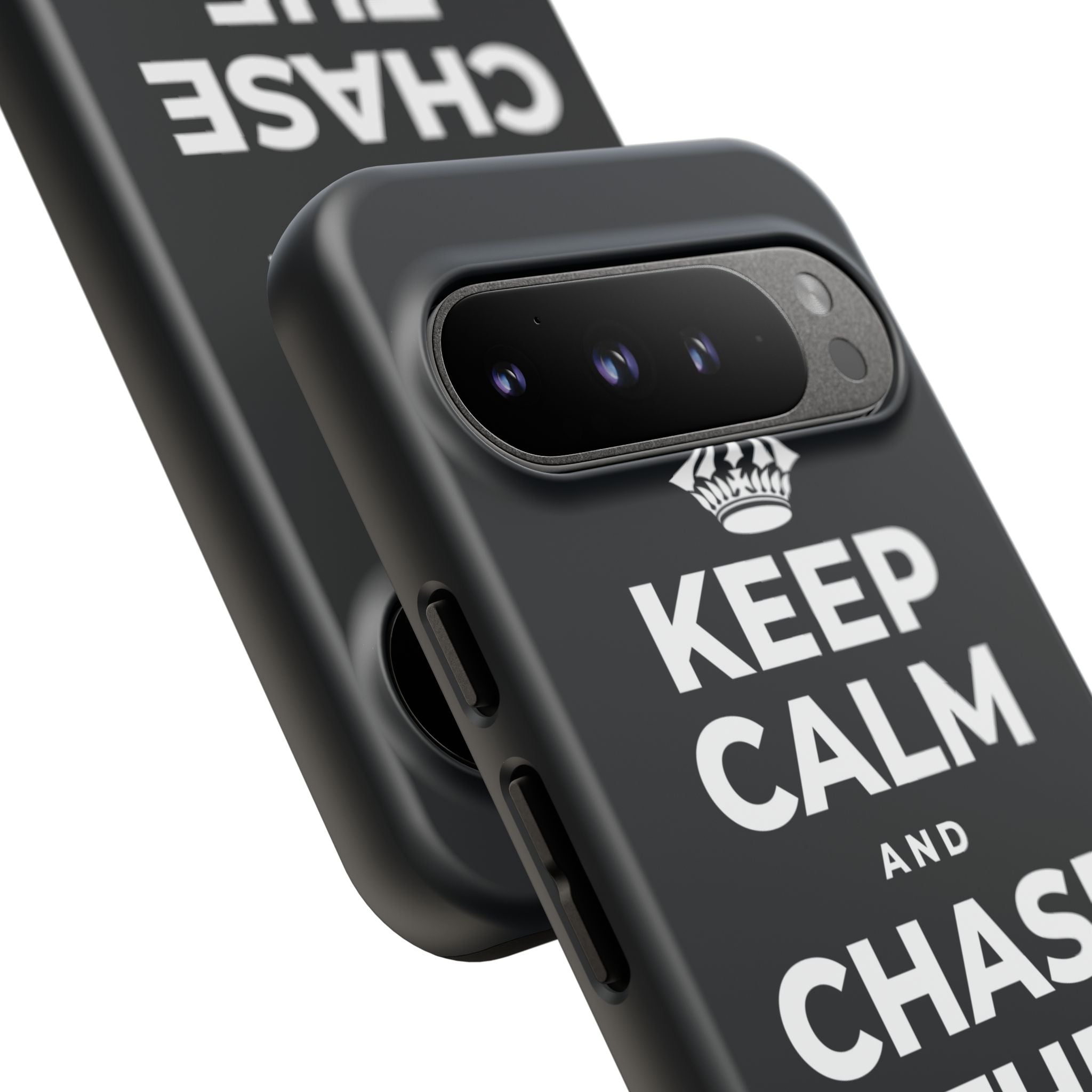 KEEP CALM AND CHASE THE LONG DAYS Phone Case (Dark)