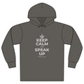 KEEP CALM AND SPEAK UP Organic Hoodie Tee
