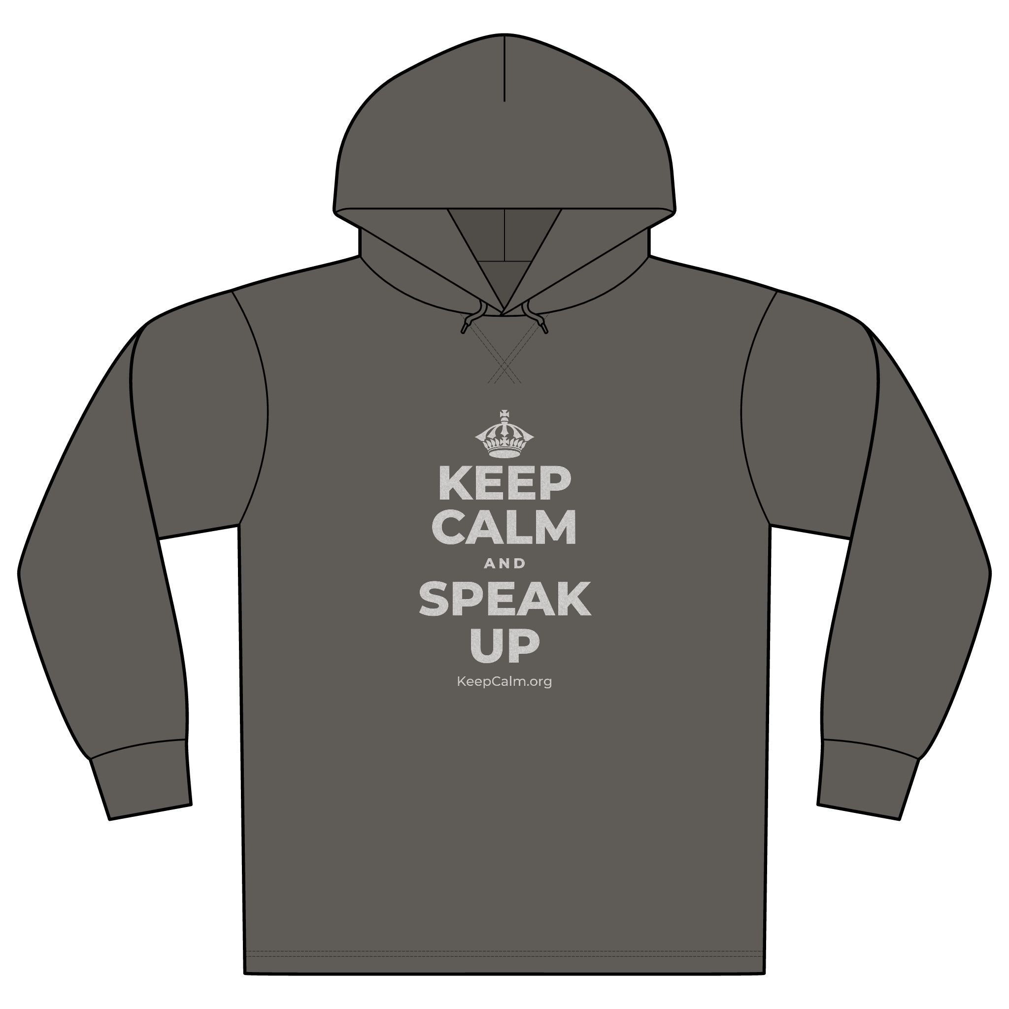 KEEP CALM AND SPEAK UP Organic Hoodie Tee