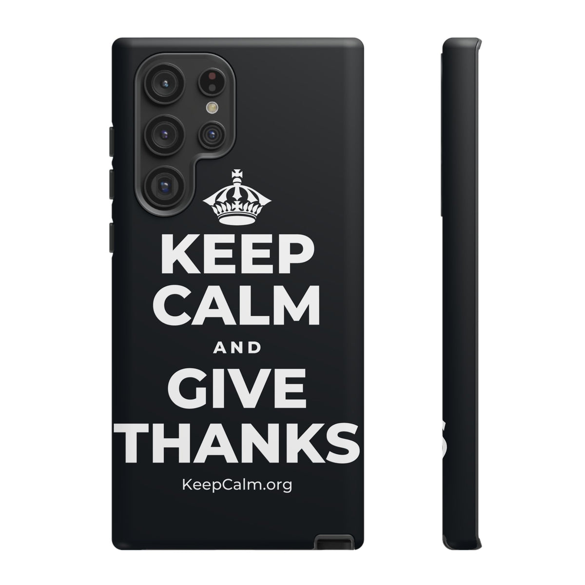 KEEP CALM AND GIVE THANKS Phone Case (Dark)