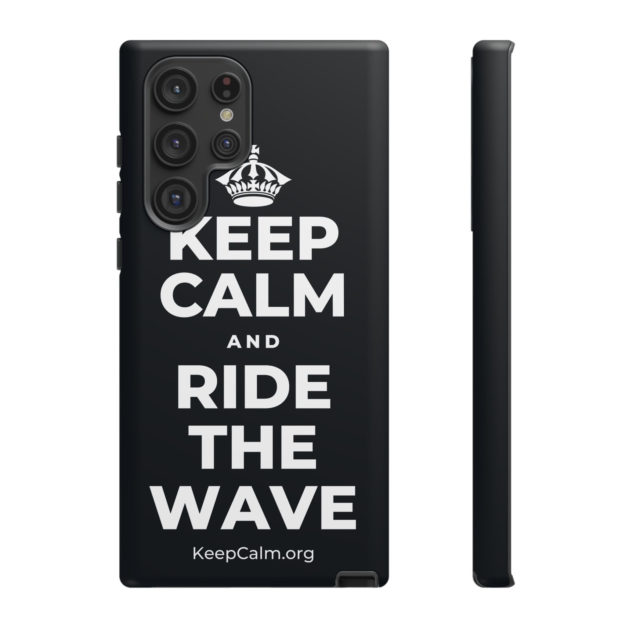 KEEP CALM AND RIDE THE WAVE Phone Case (Dark)