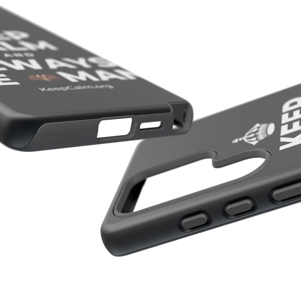 KEEP CALM AND ALWAYS BE 🦇MAN Phone Case (Dark)