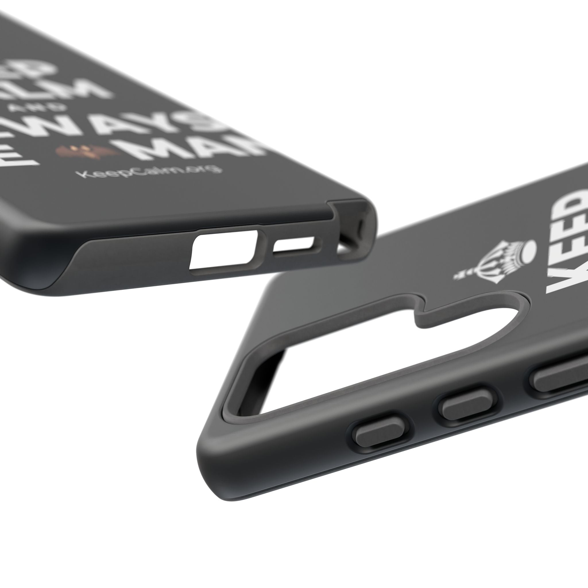 KEEP CALM AND ALWAYS BE 🦇MAN Phone Case (Dark)