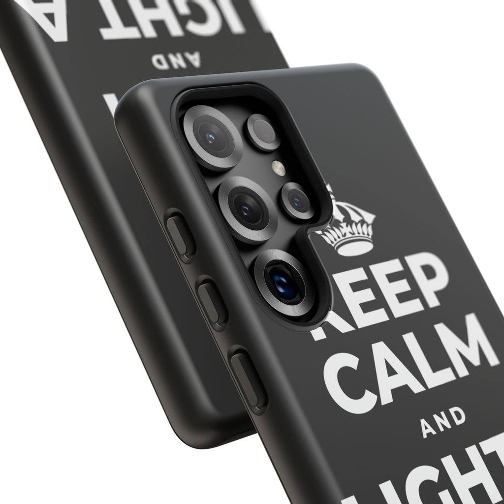 KEEP CALM AND LIGHT A COZY CANDLE Phone Case