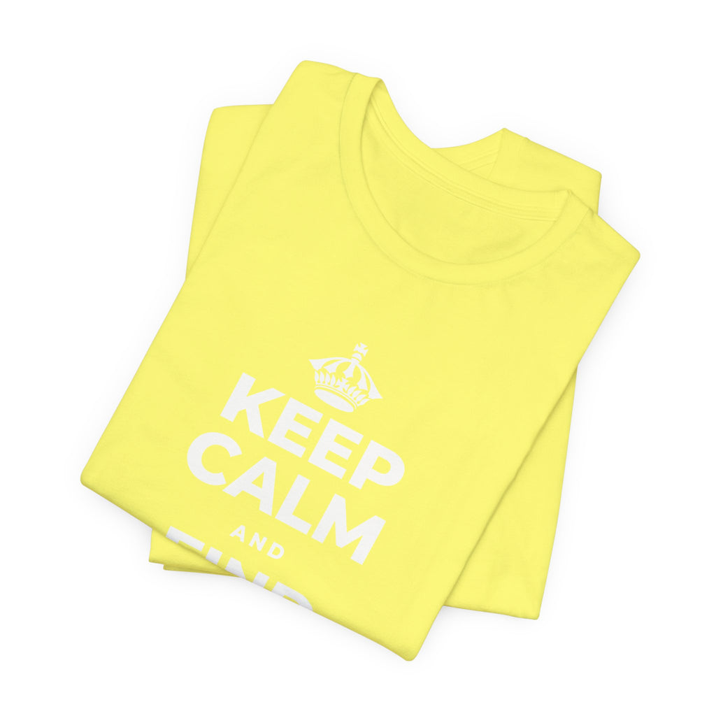 KEEP CALM AND FIND YOUR FIRE T-Shirt (Soft Cream–Heather Mauve)