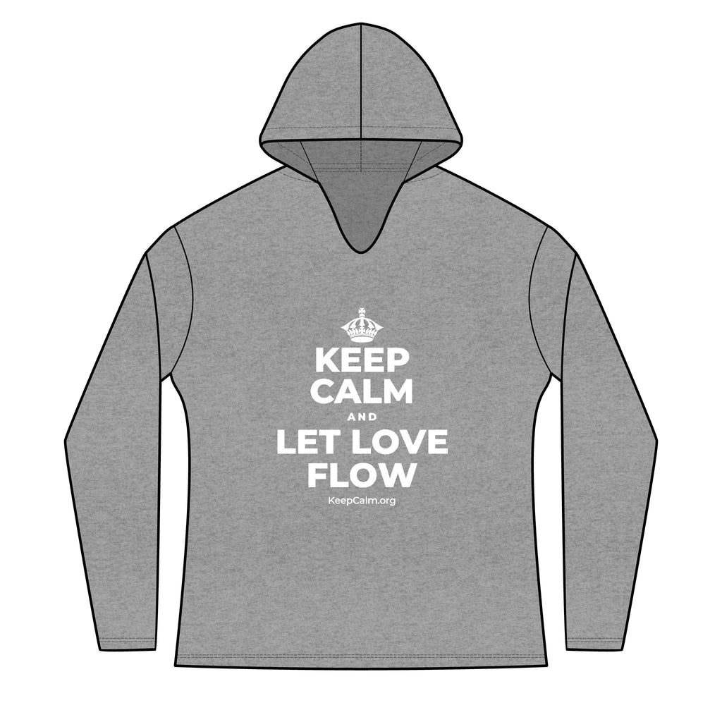 KEEP CALM AND LET LOVE FLOW Women's Long Sleeve Hoodie
