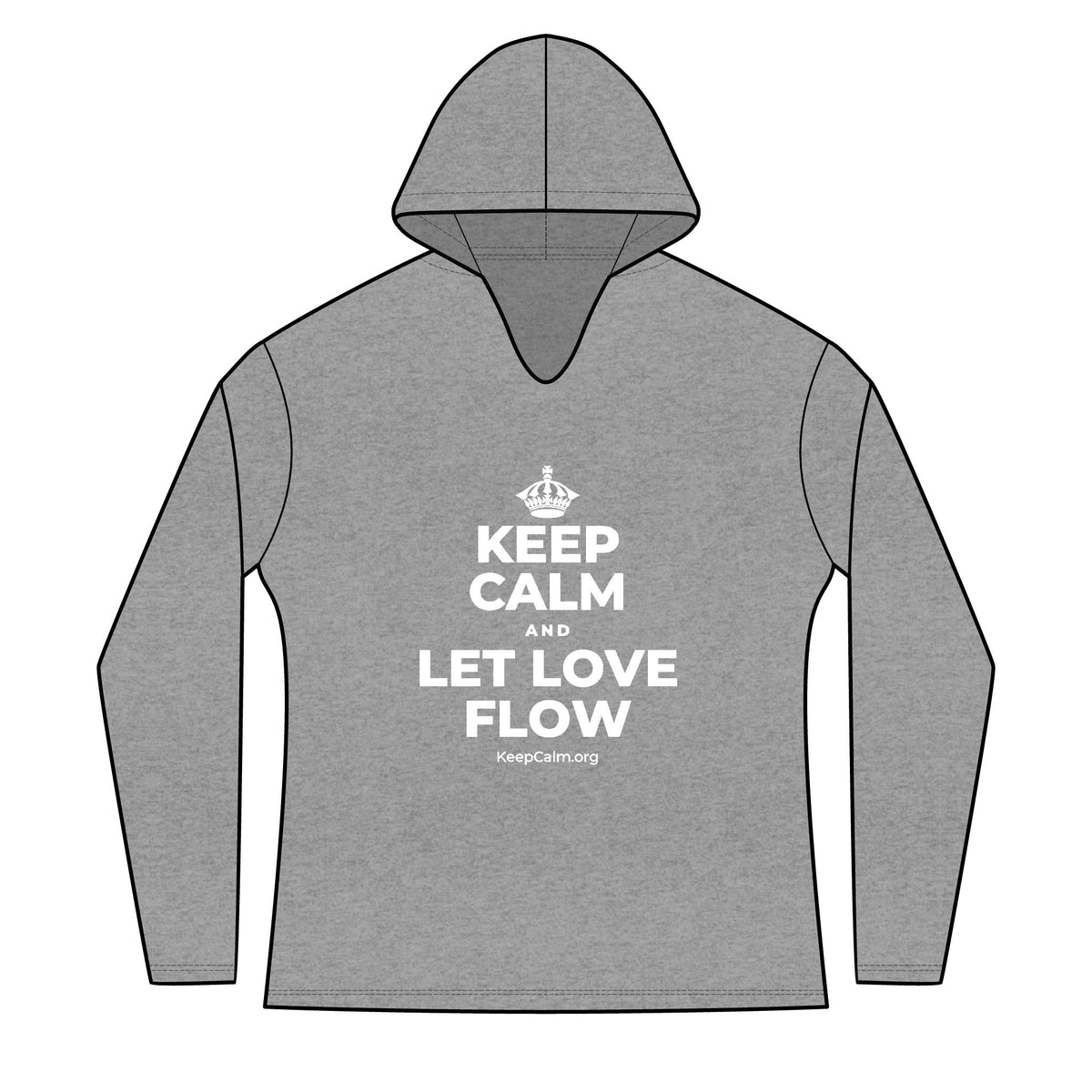 KEEP CALM AND LET LOVE FLOW Women's Long Sleeve Hoodie