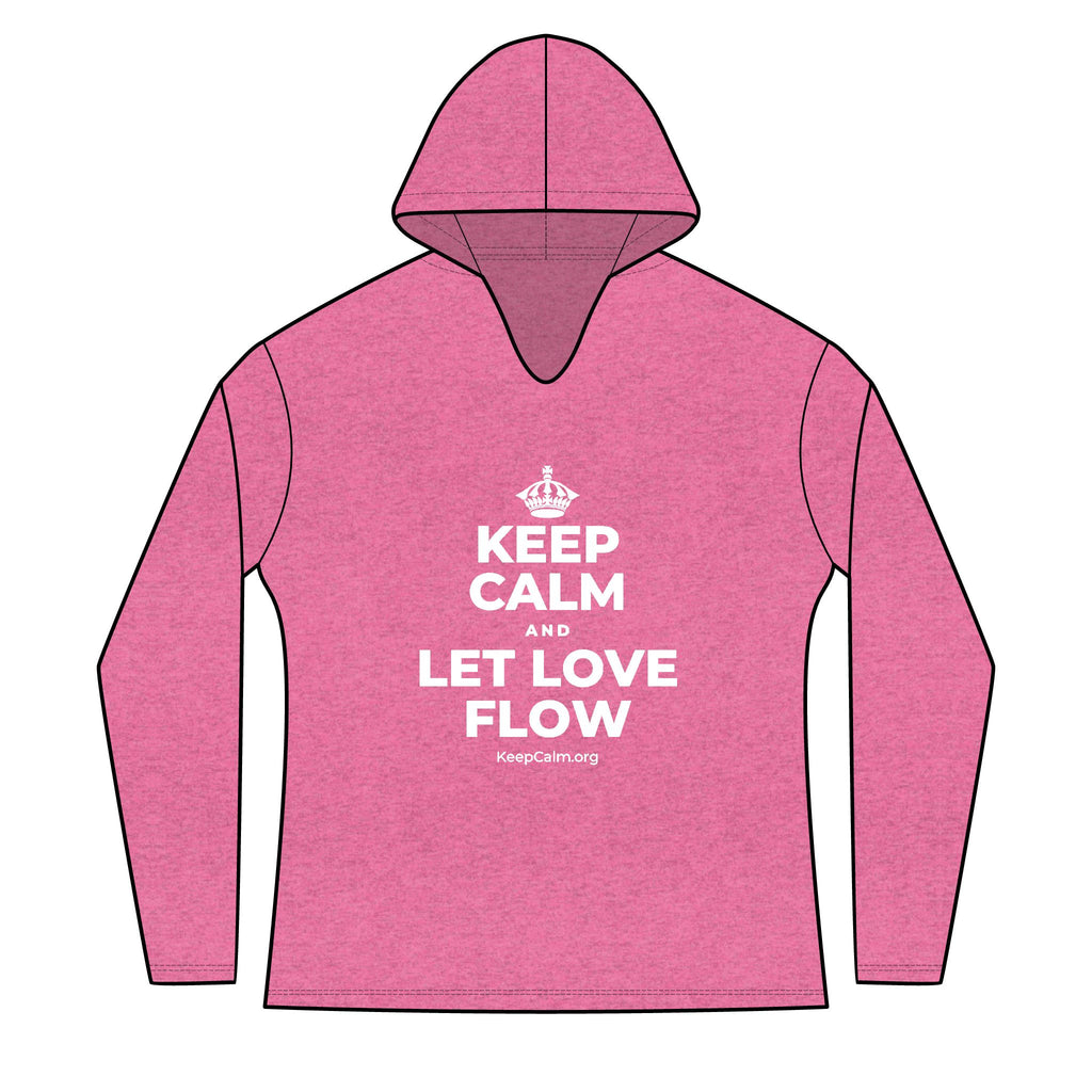 KEEP CALM AND LET LOVE FLOW Women's Long Sleeve Hoodie