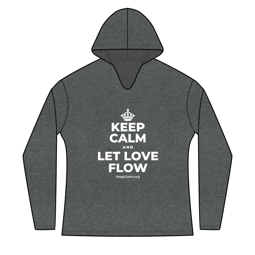 KEEP CALM AND LET LOVE FLOW Women's Long Sleeve Hoodie