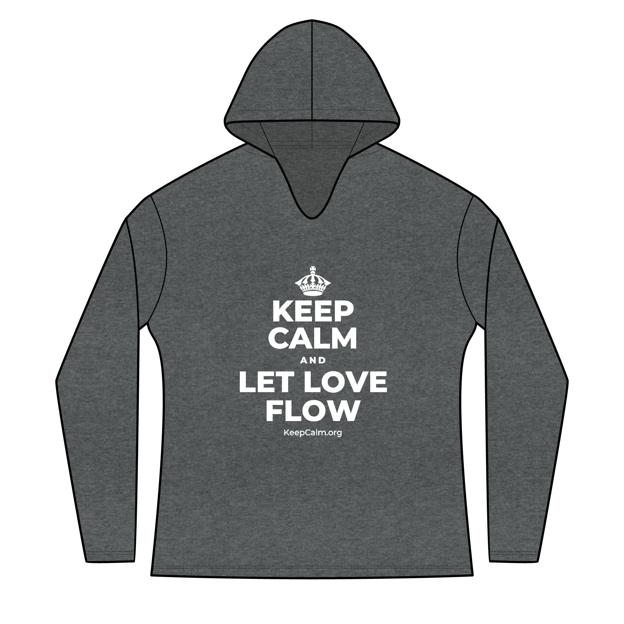 KEEP CALM AND LET LOVE FLOW Women's Long Sleeve Hoodie