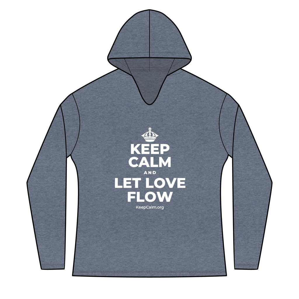 KEEP CALM AND LET LOVE FLOW Women's Long Sleeve Hoodie