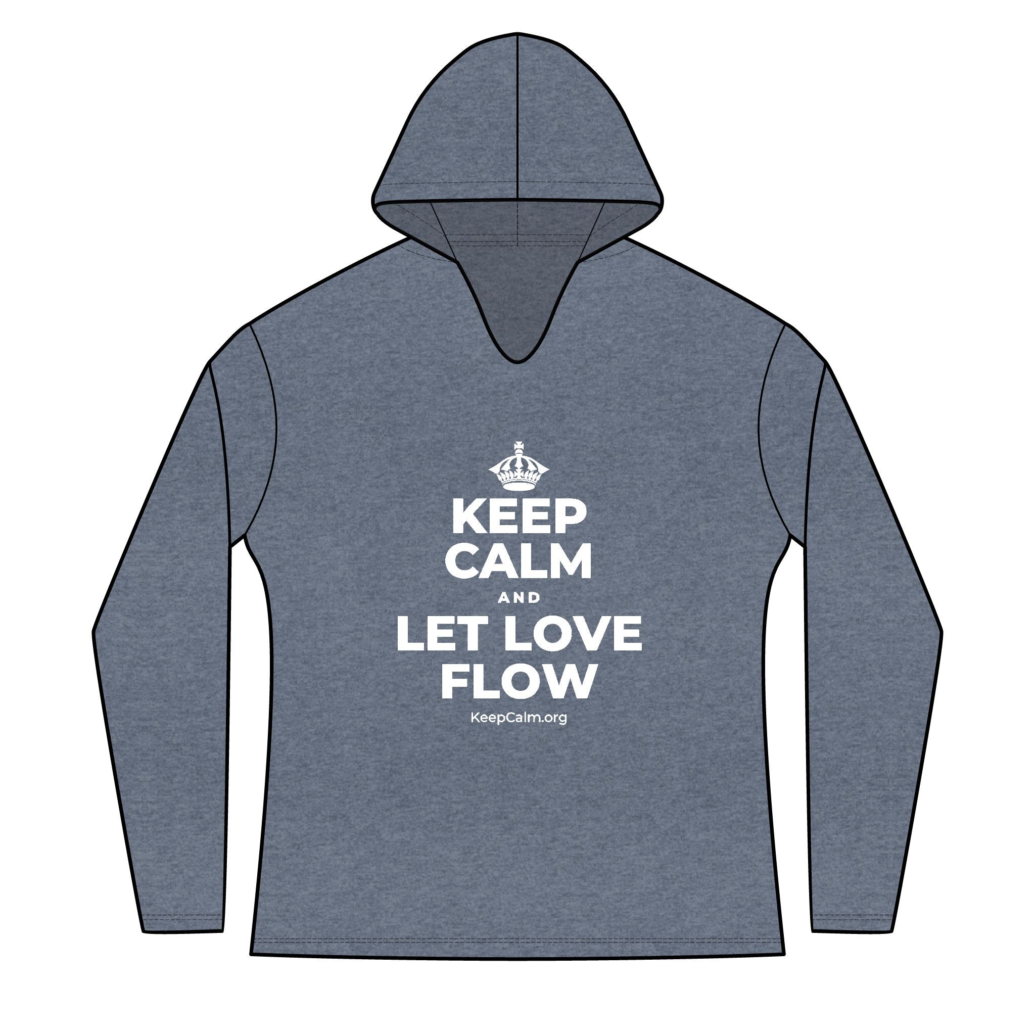 KEEP CALM AND LET LOVE FLOW Women's Long Sleeve Hoodie