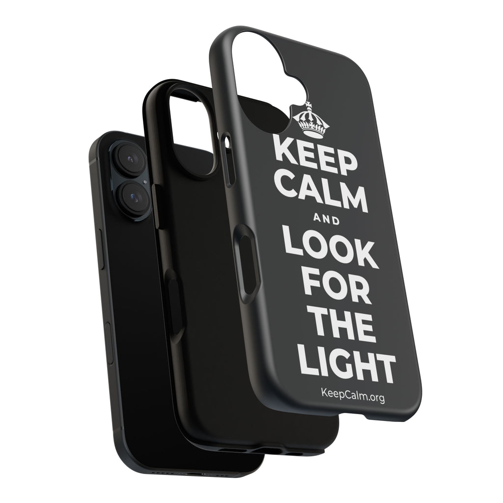 KEEP CALM AND LOOK FOR THE LIGHT Phone Case (Dark)