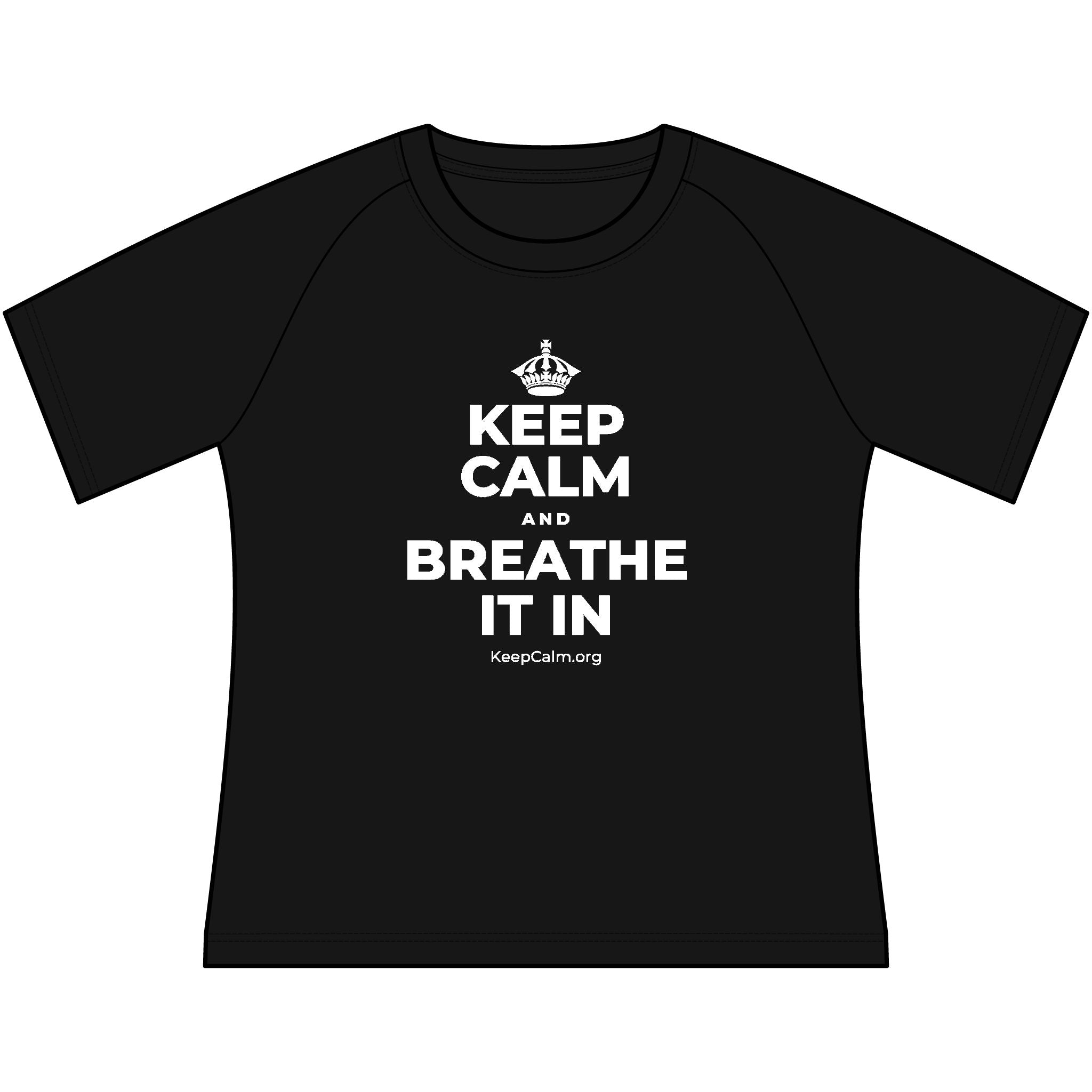 KEEP CALM AND BREATHE IT IN Women's Raglan Tee