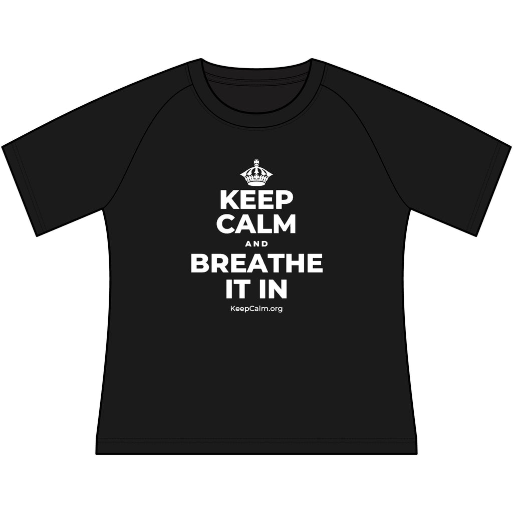 KEEP CALM AND BREATHE IT IN Women's Raglan Tee
