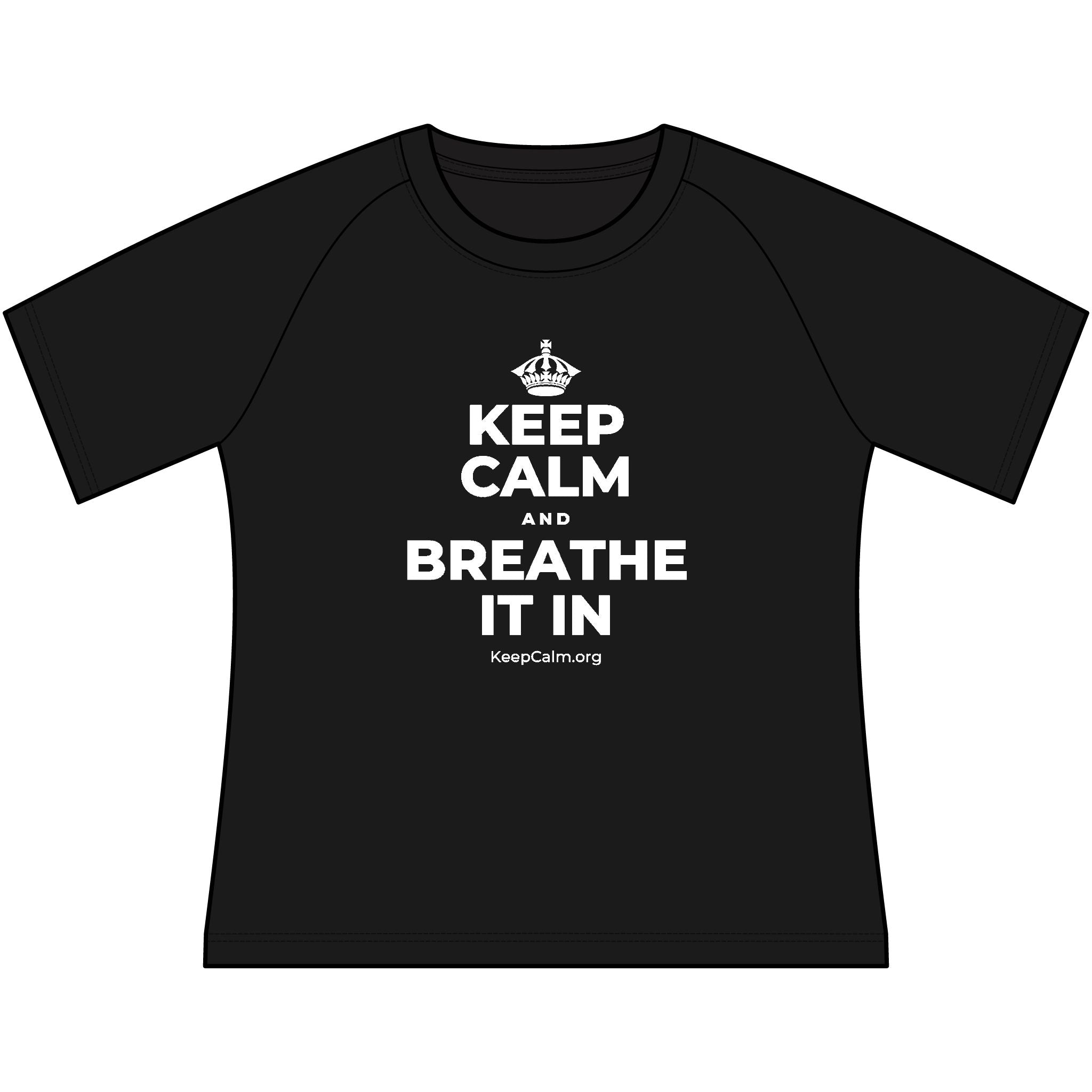 KEEP CALM AND BREATHE IT IN Women's Raglan Tee