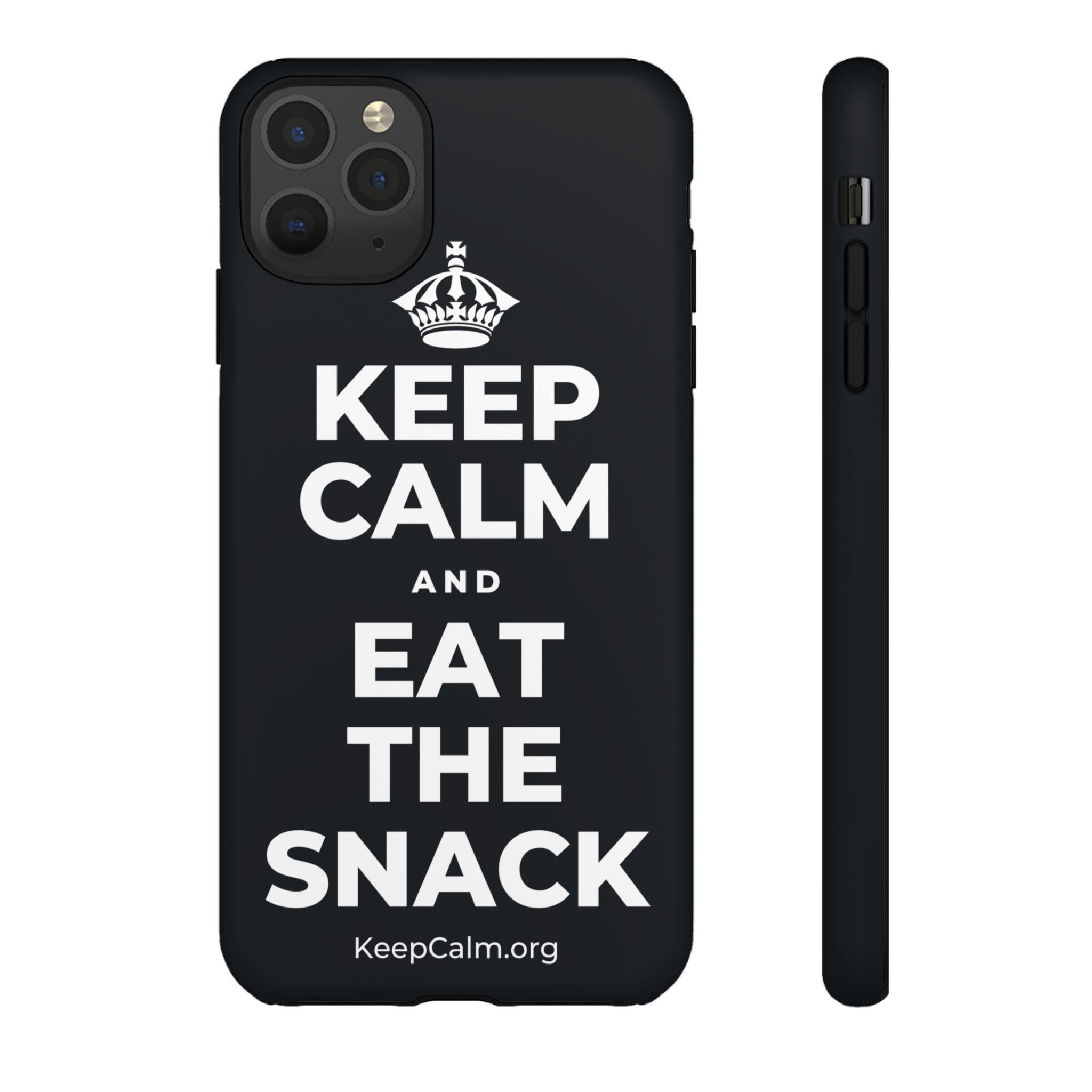 KEEP CALM AND EAT THE SNACK Phone Case (Dark)