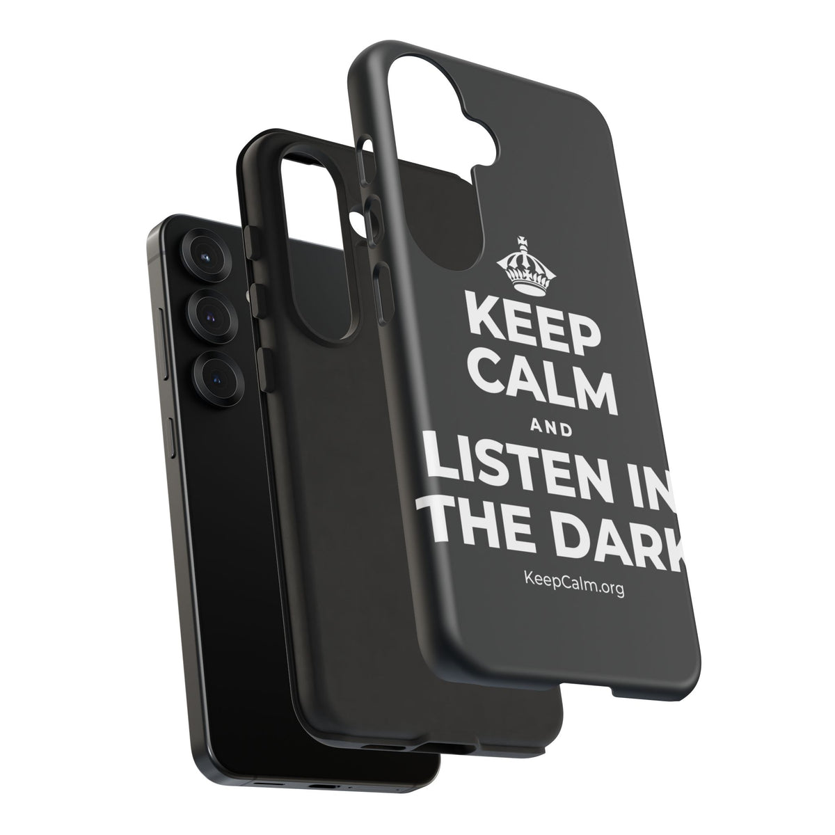 KEEP CALM AND LISTEN IN THE DARK Phone Case (Dark)