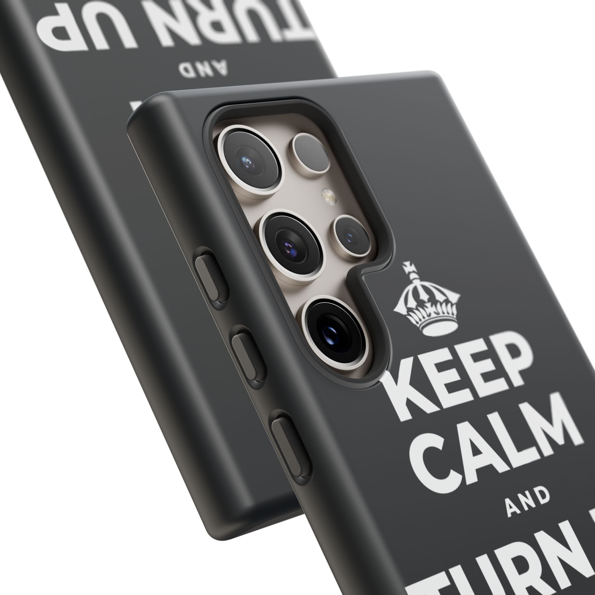 KEEP CALM AND TURN UP THE MUSIC Phone Case (Dark)