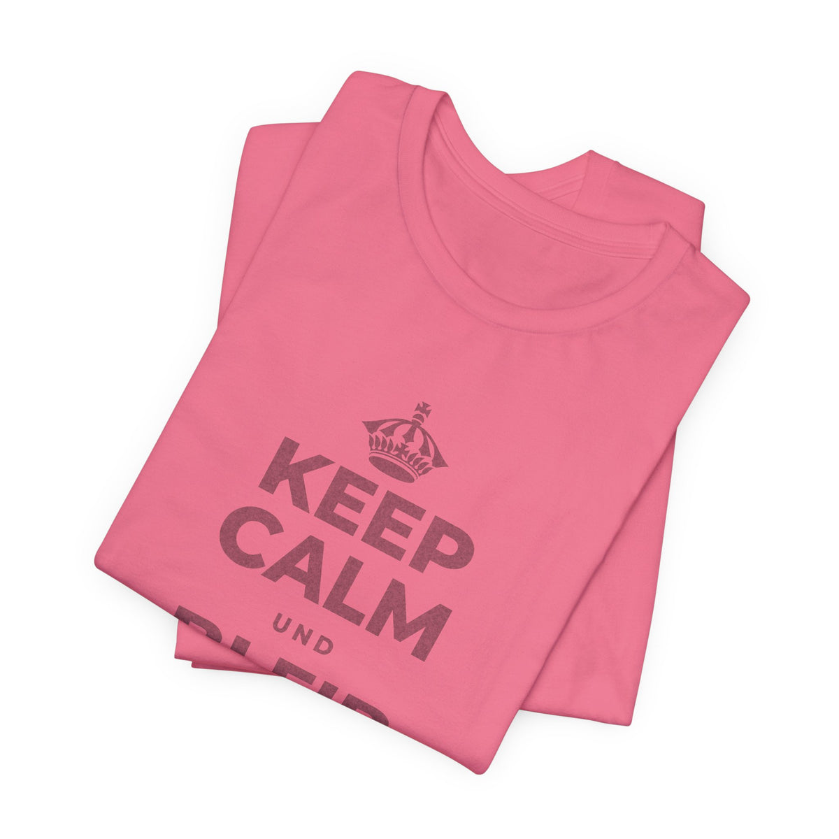 KEEP CALM UND BLEIB DRINNEN WARM T-Shirt (Military Green–Autumn)
