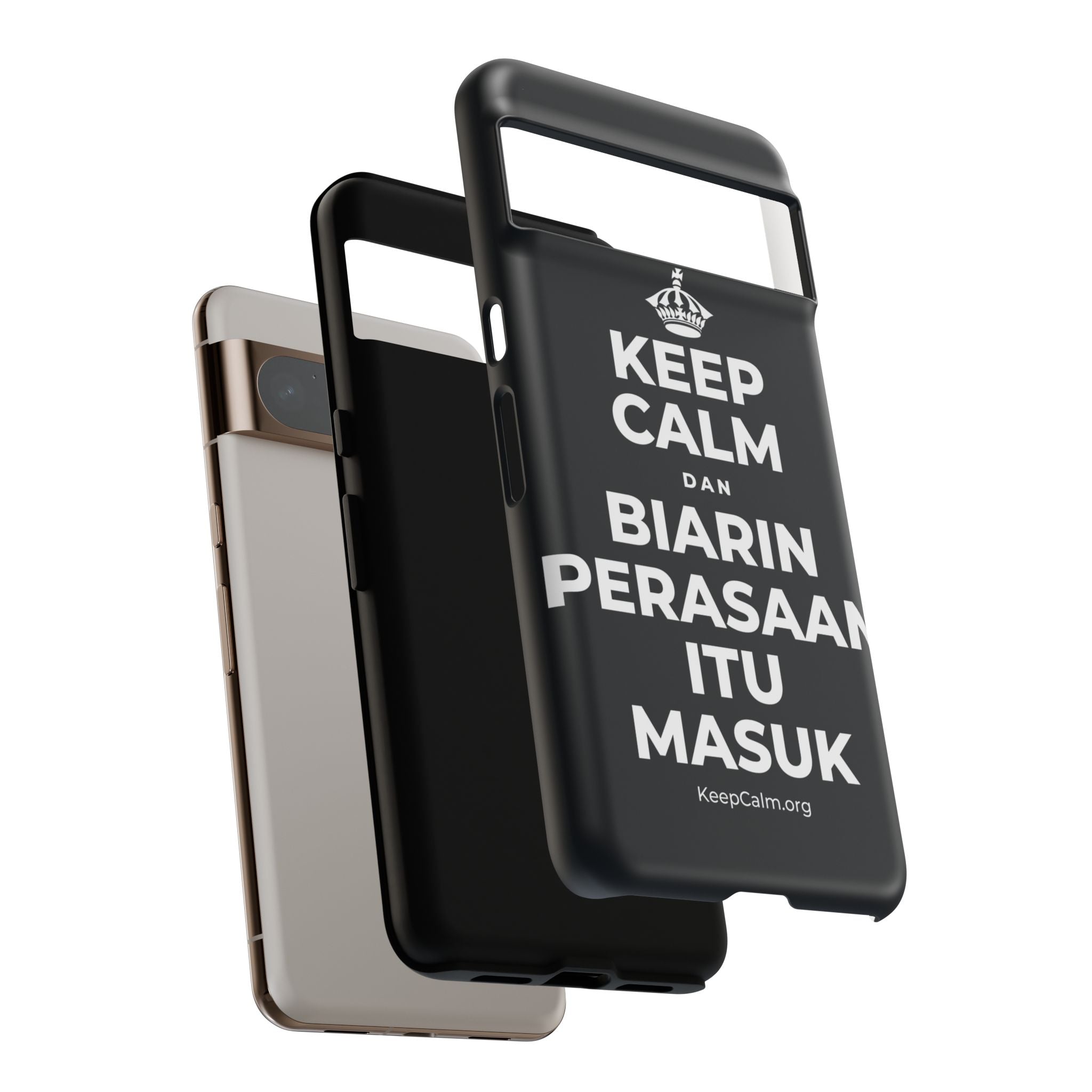 KEEP CALM DAN BIARIN PERASAAN ITU MASUK Phone Case (Dark)