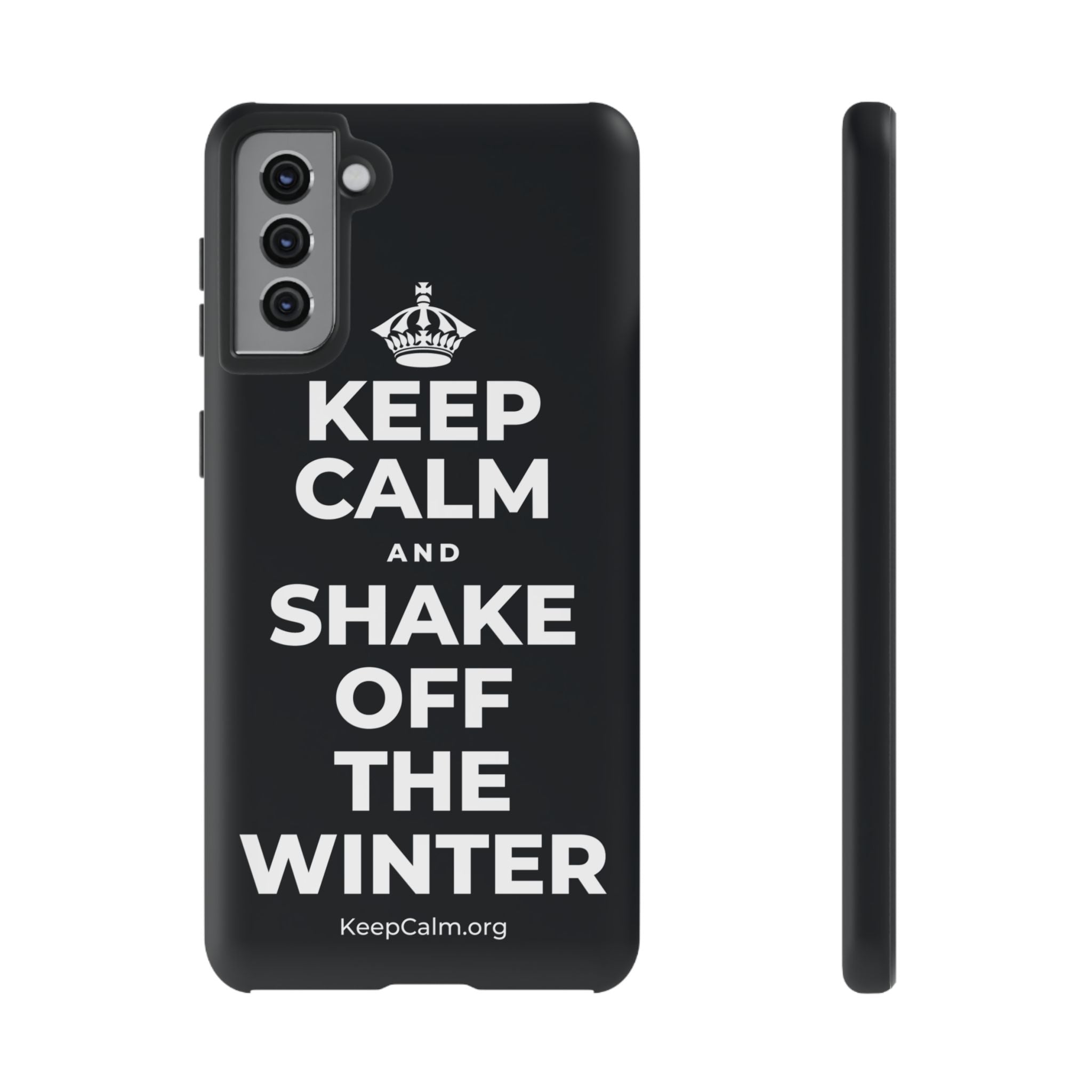 KEEP CALM AND SHAKE OFF THE WINTER Phone Case (Dark)