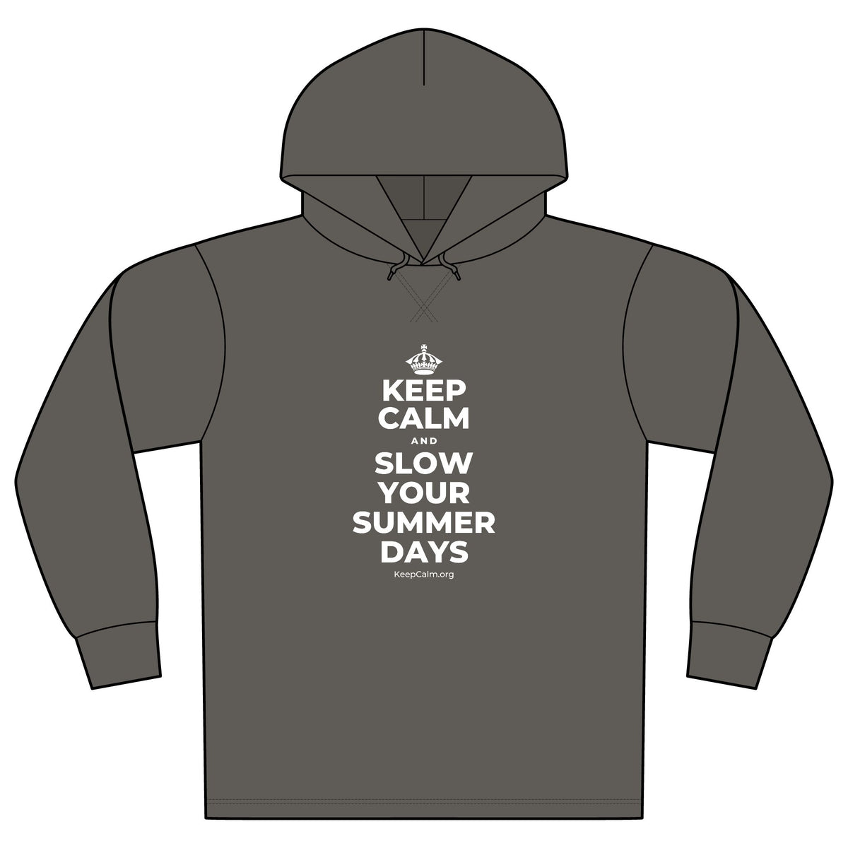 KEEP CALM AND SLOW YOUR SUMMER DAYS Organic Hoodie Tee