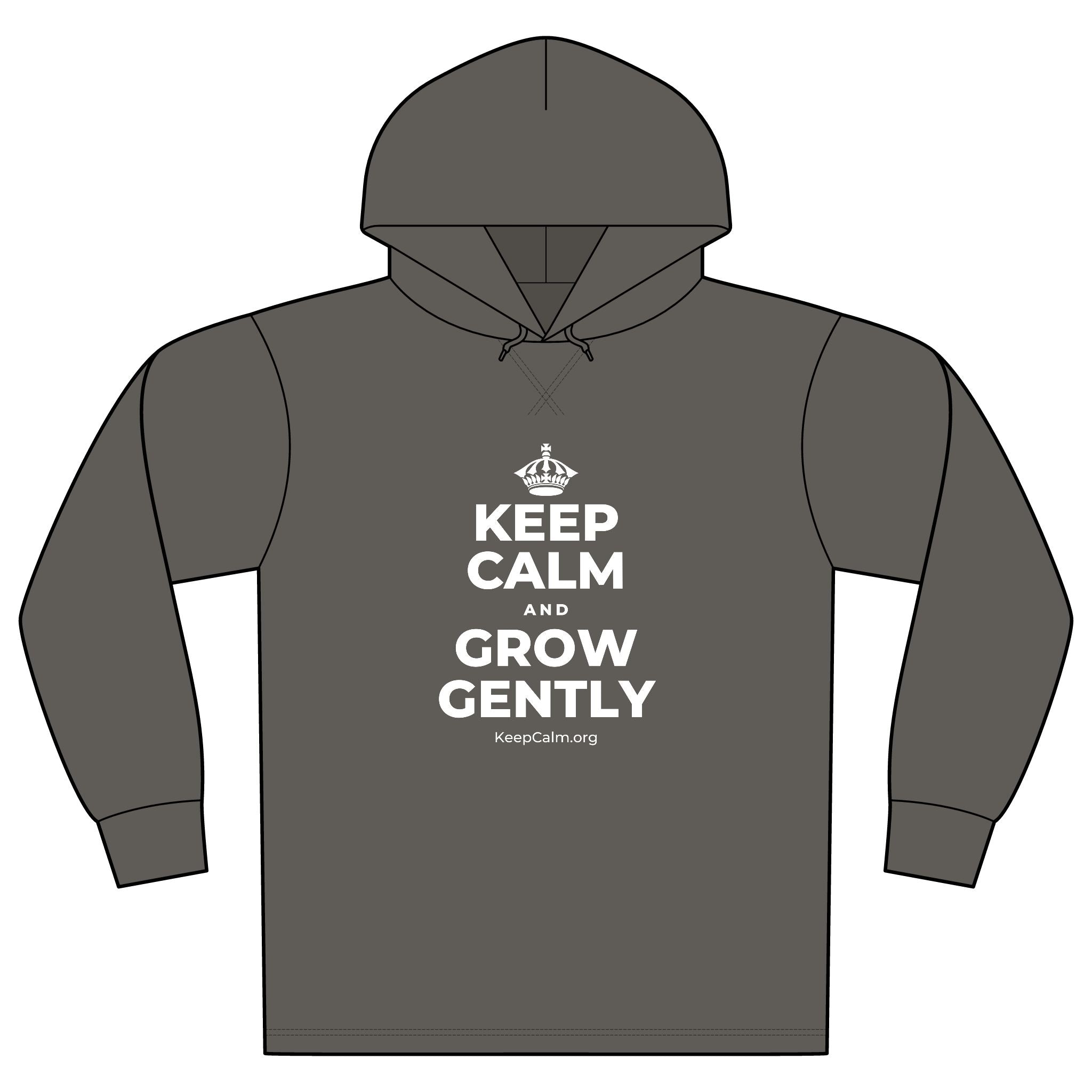 KEEP CALM AND GROW GENTLY Organic Hoodie Tee