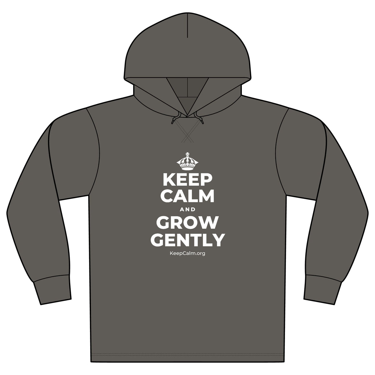 KEEP CALM AND GROW GENTLY Organic Hoodie Tee