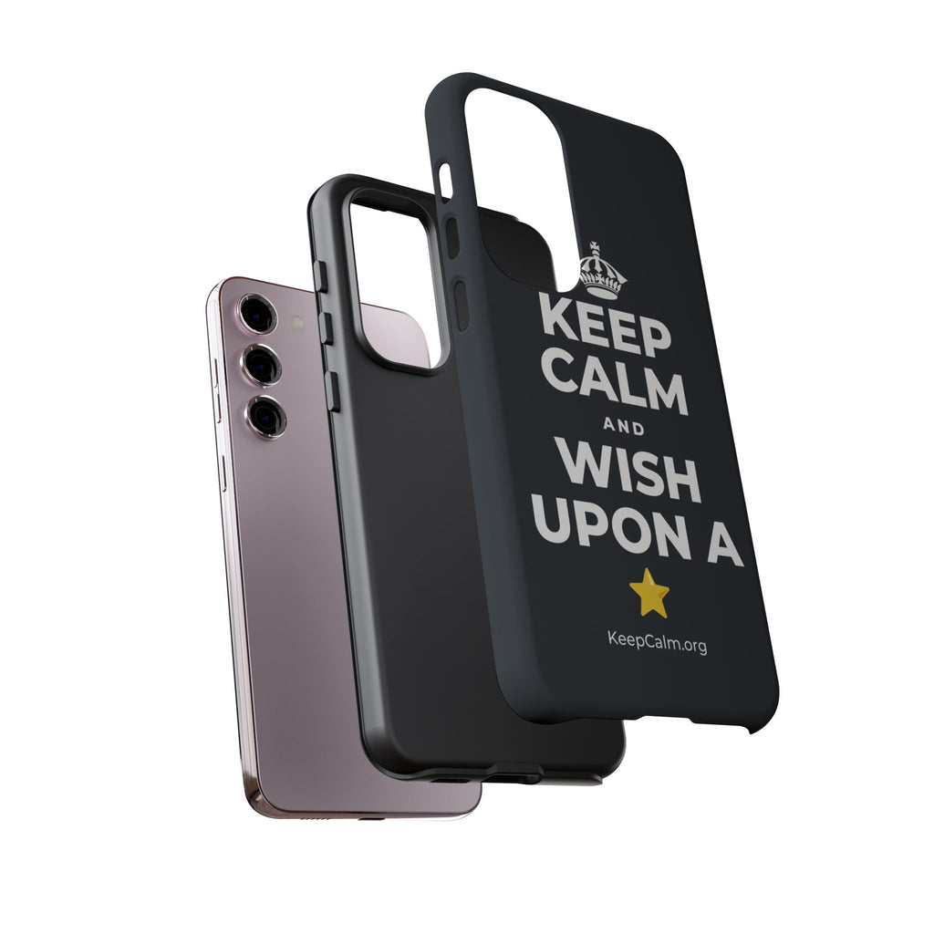 KEEP CALM AND WISH UPON A ⭐ Phone Case (Dark)
