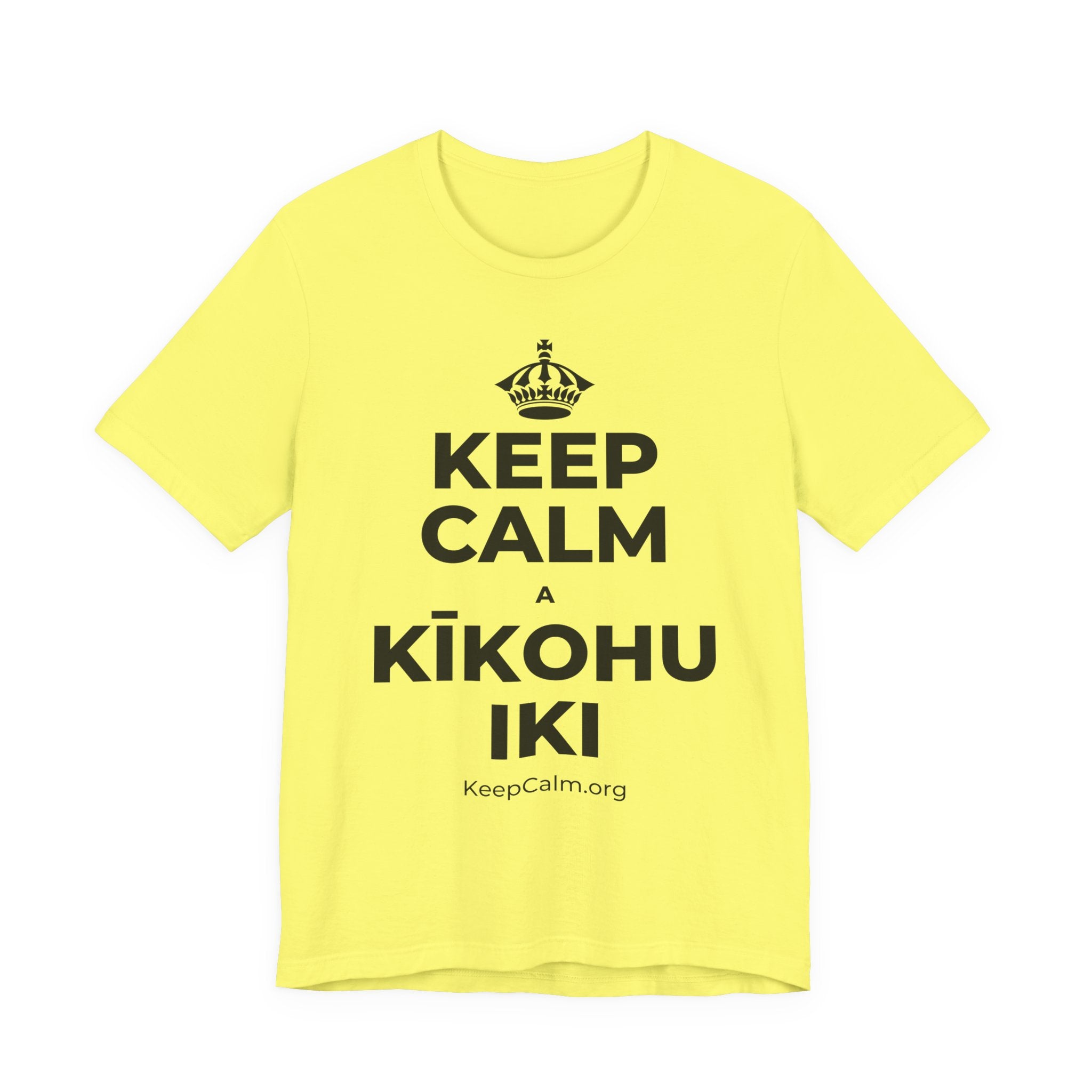 KEEP CALM A KĪKOHU IKI T-Shirt (Soft Cream–Heather Mauve)