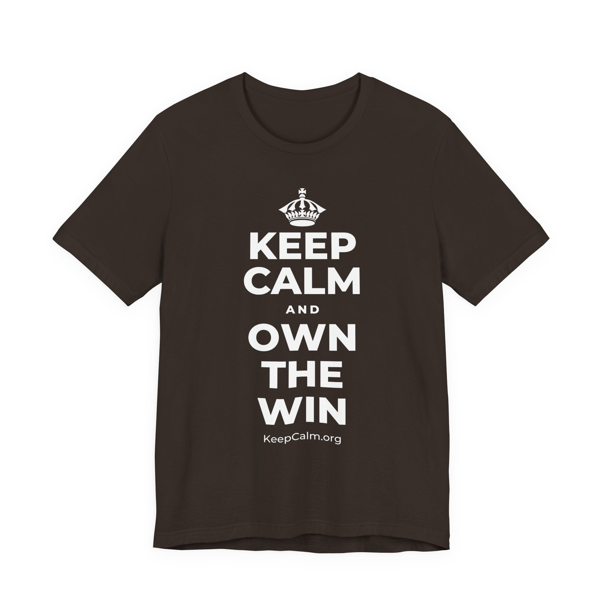 KEEP CALM AND OWN THE WIN T-Shirt (Soft Cream–Heather Mauve)