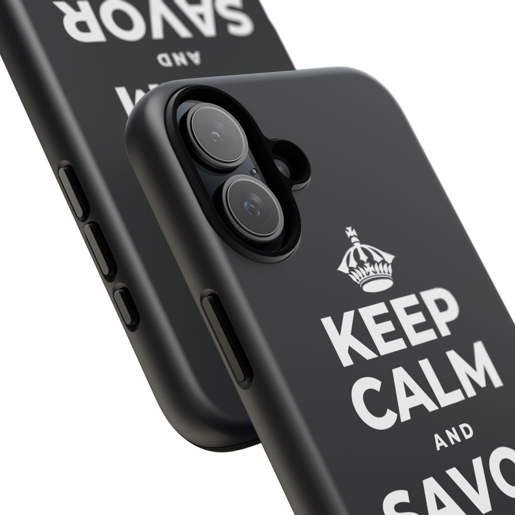 KEEP CALM AND SAVOR THIS MOMENT Phone Case (Dark)