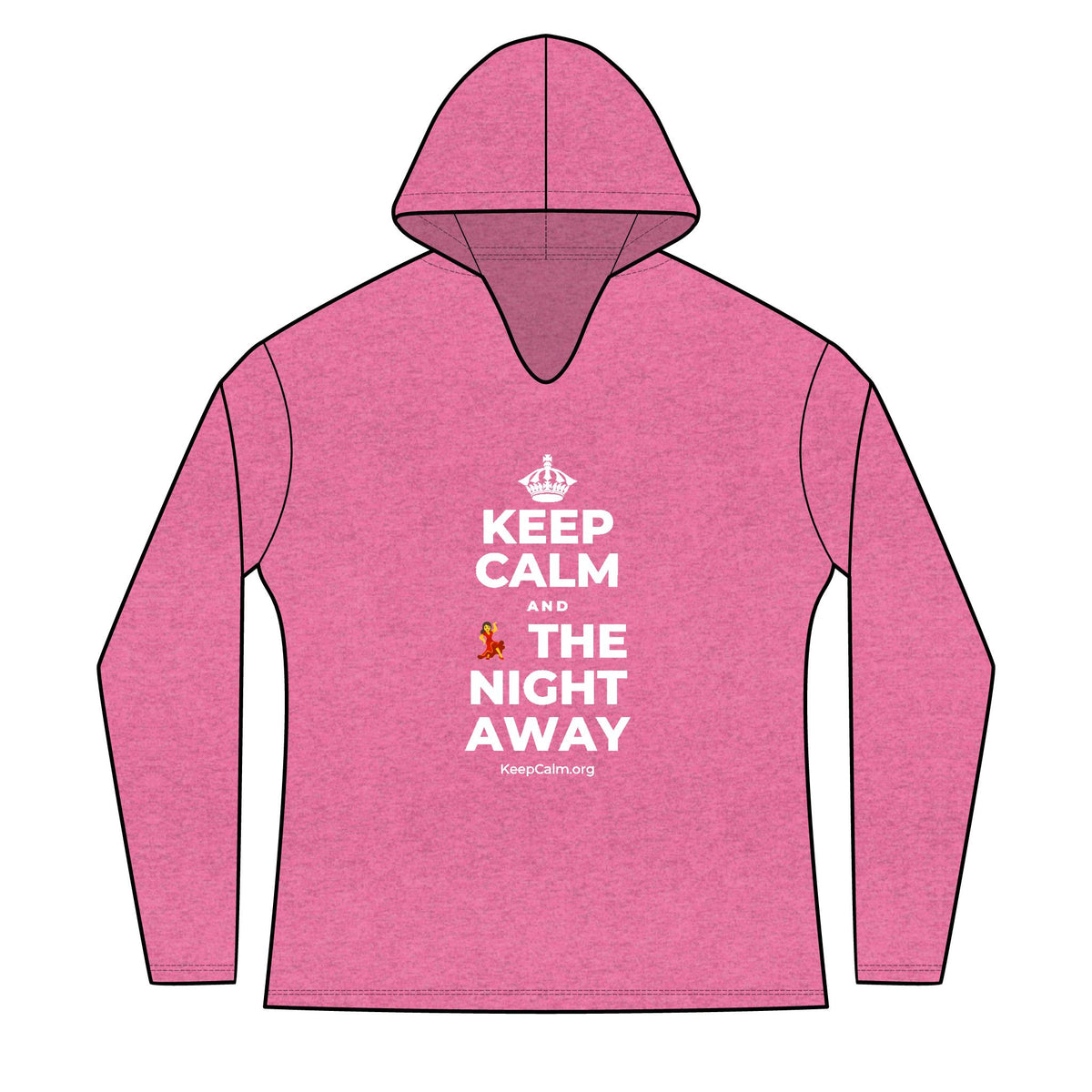 KEEP CALM AND 💃 THE NIGHT AWAY Women's Long Sleeve Hoodie