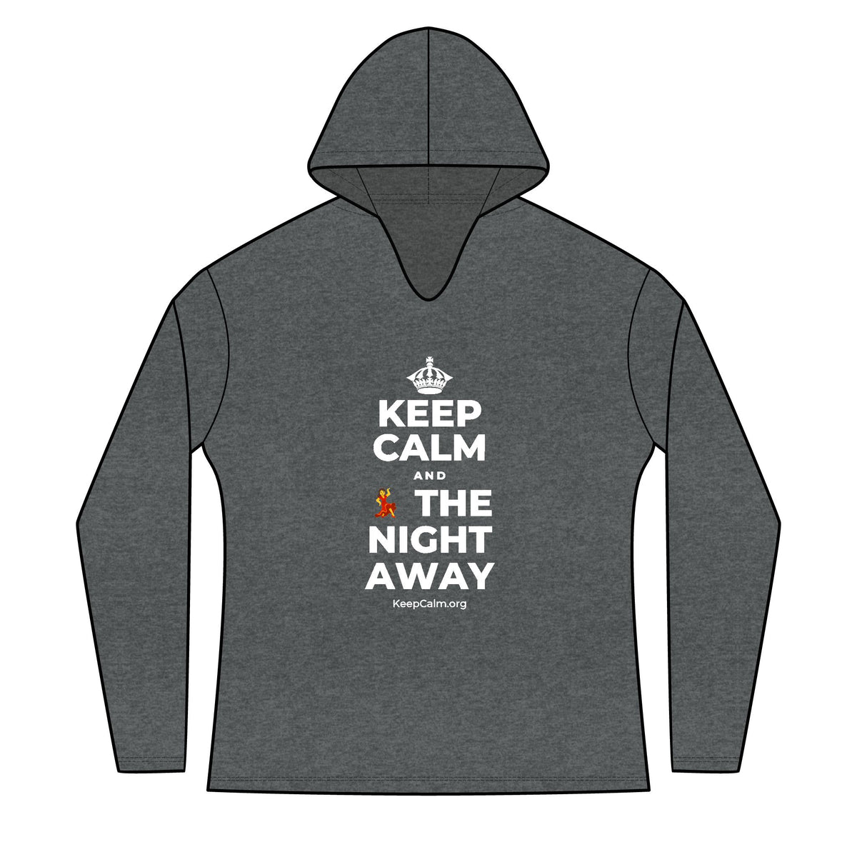 KEEP CALM AND 💃 THE NIGHT AWAY Women's Long Sleeve Hoodie