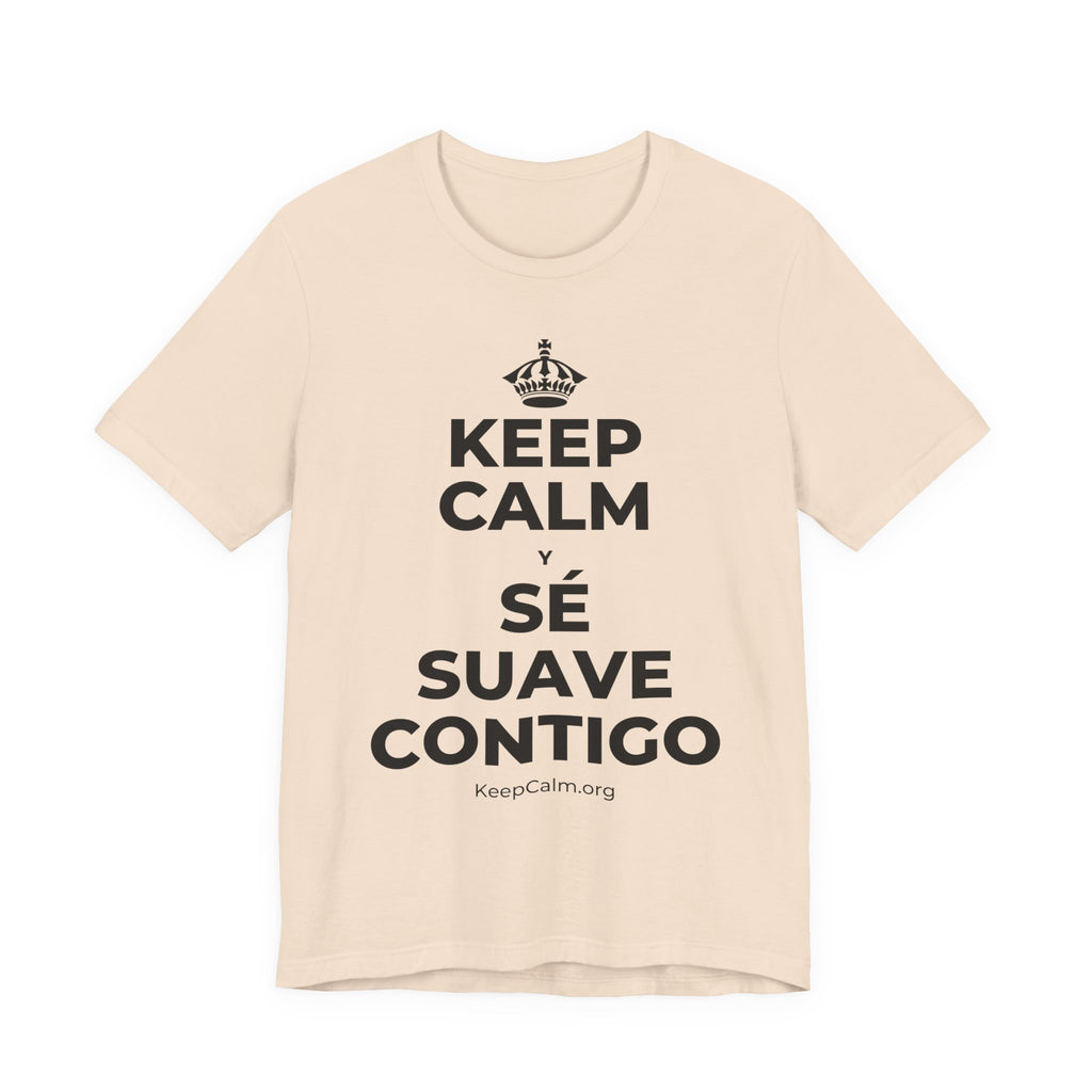 KEEP CALM Y SÉ SUAVE CONTIGO T-Shirt (Soft Cream–Heather Mauve)