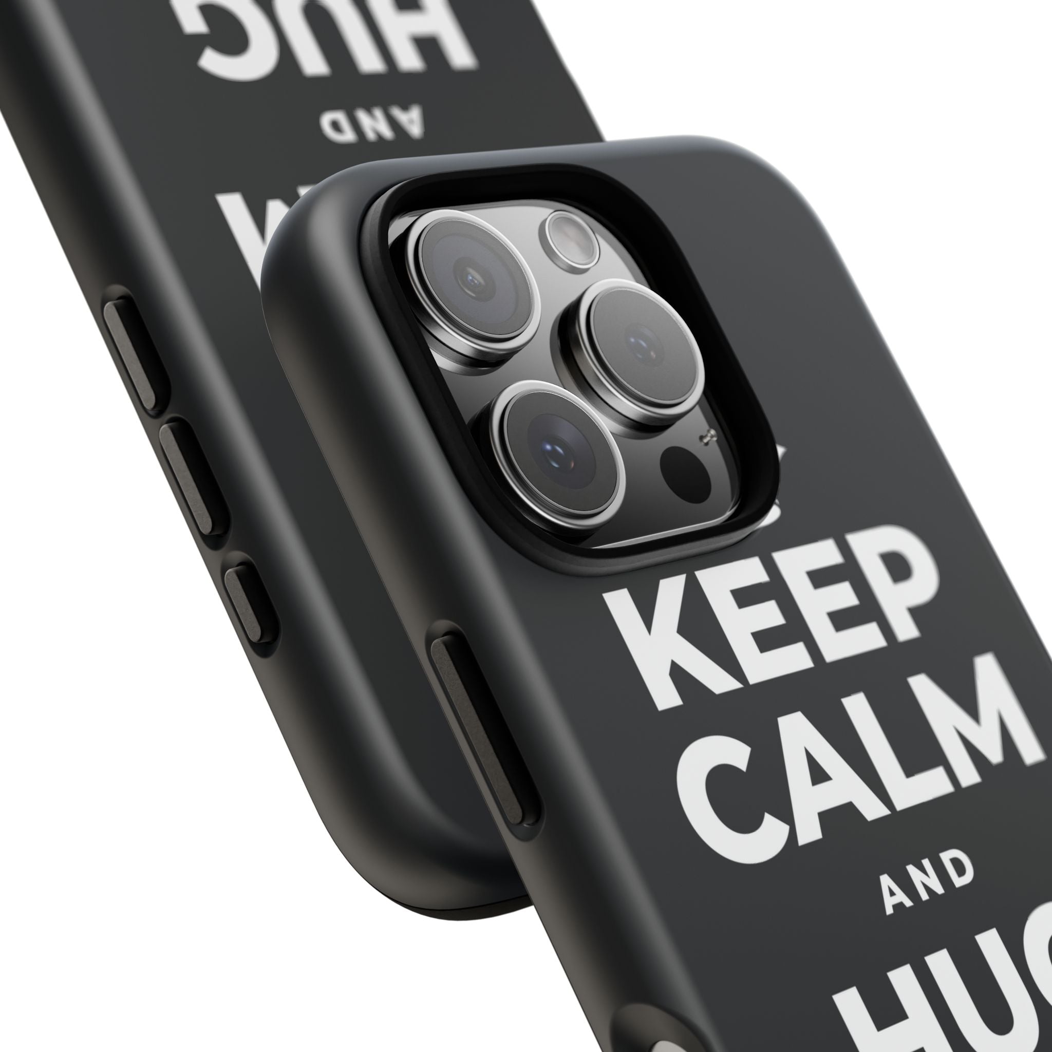 KEEP CALM AND HUG YOUR DOG Phone Case (Dark)