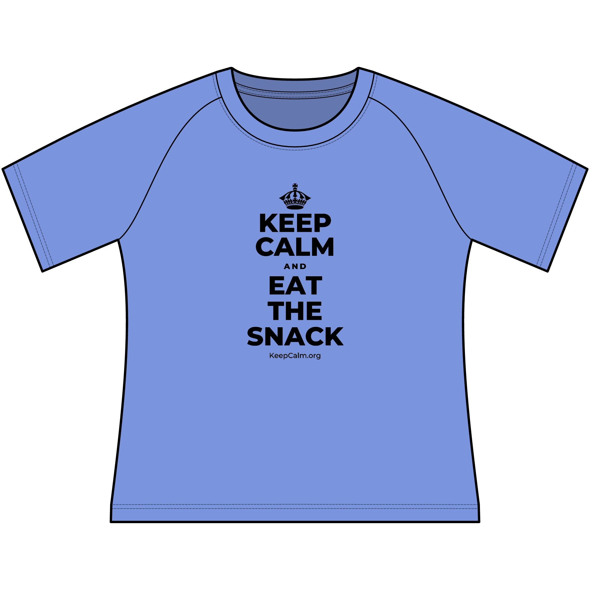 KEEP CALM AND EAT THE SNACK Women's Raglan Tee