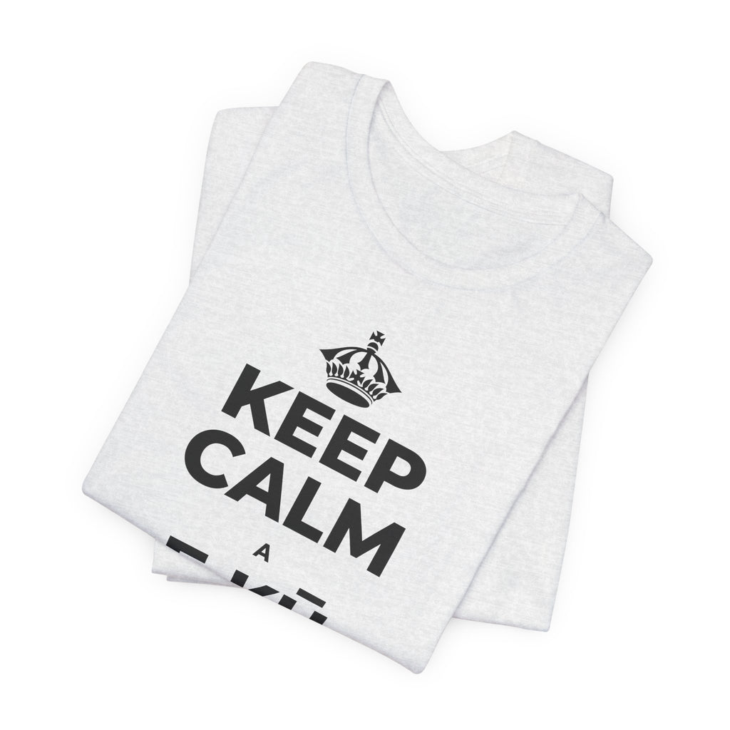 KEEP CALM A E KŪ A HANA T-Shirt (Soft Cream–Heather Mauve)