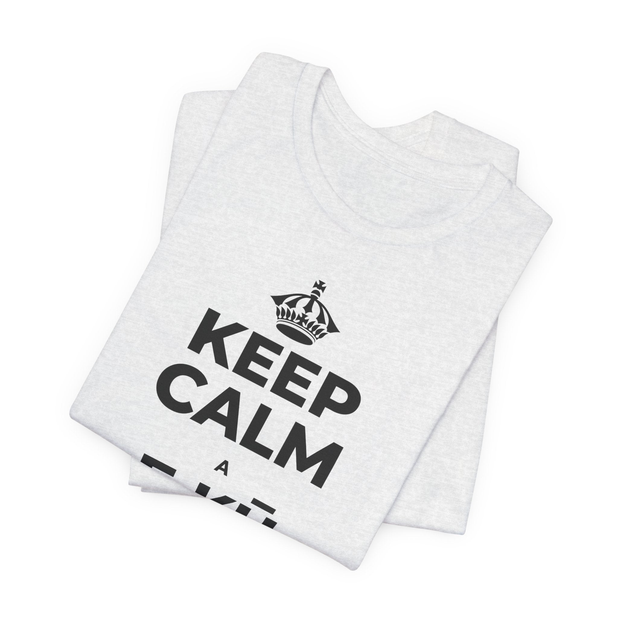 KEEP CALM A E KŪ A HANA T-Shirt (Soft Cream–Heather Mauve)