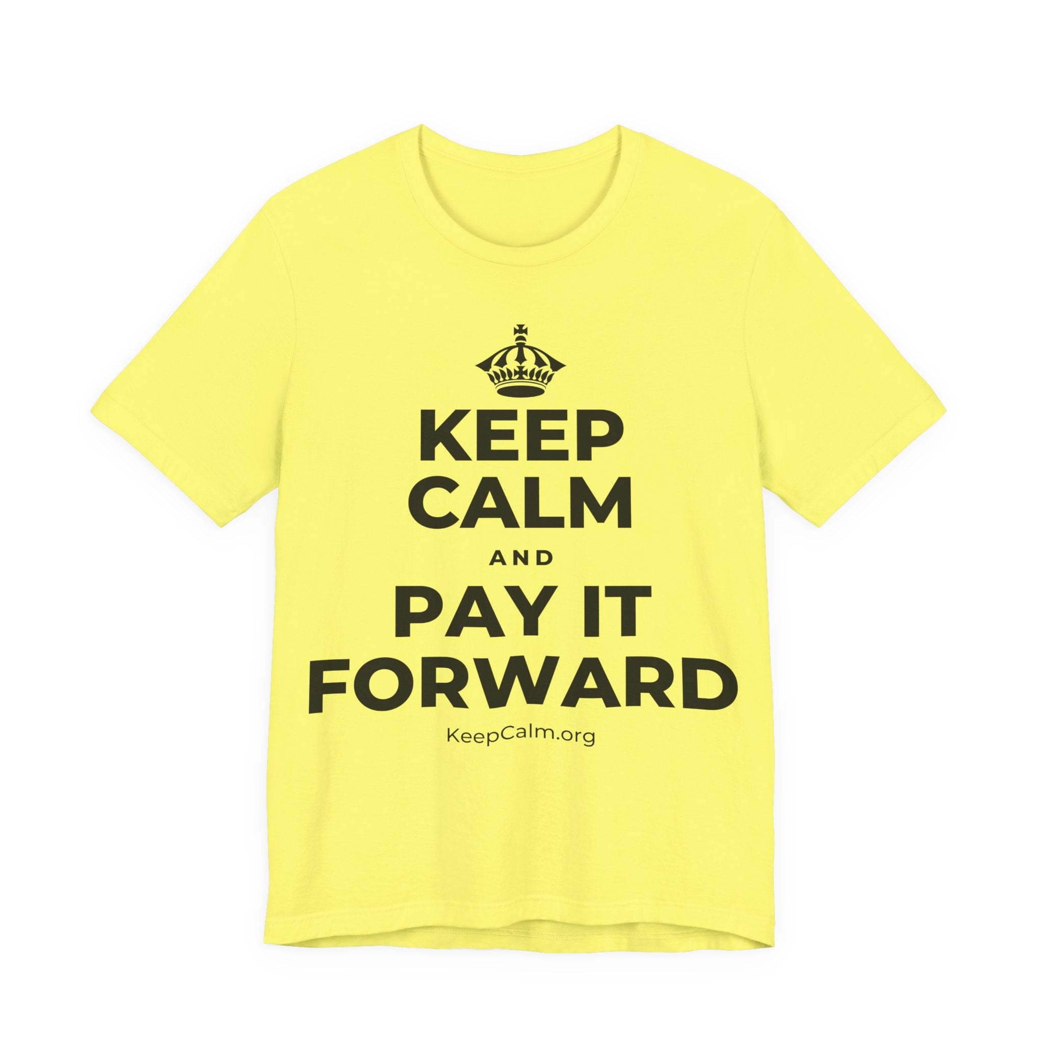 KEEP CALM AND PAY IT FORWARD T-Shirt (Soft Cream–Heather Mauve)