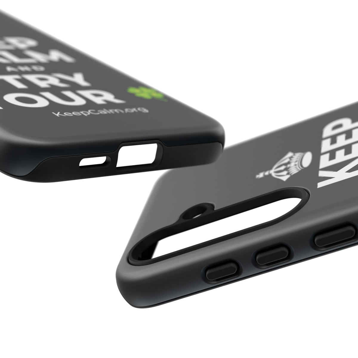 KEEP CALM AND TRY YOUR 🍀 Phone Case (Dark)