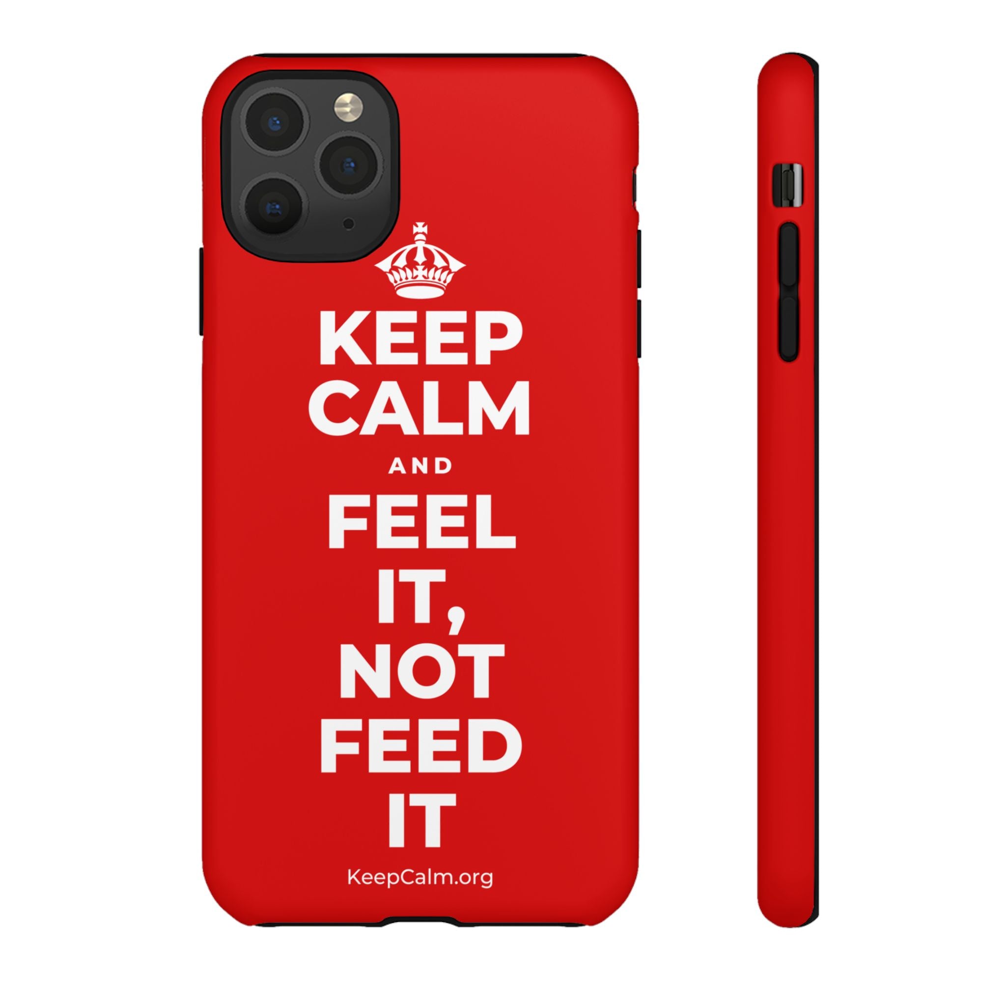 KEEP CALM AND FEEL IT, NOT FEED IT Phone Case