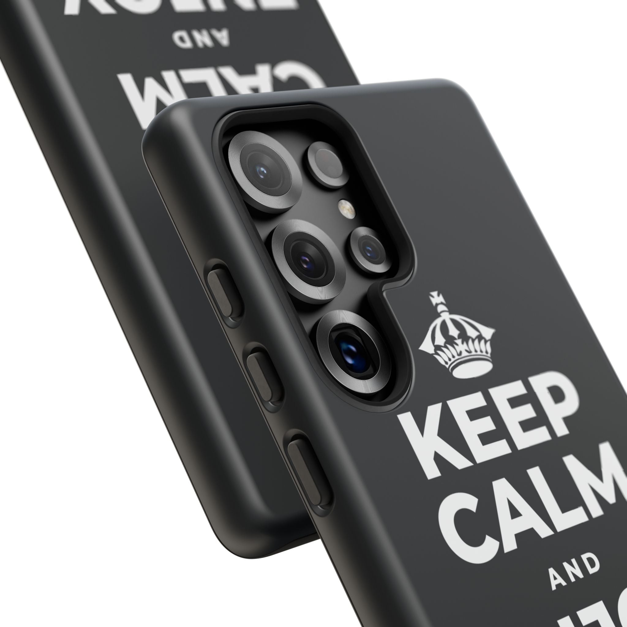 KEEP CALM AND ENJOY THE RIDE Phone Case (Dark)
